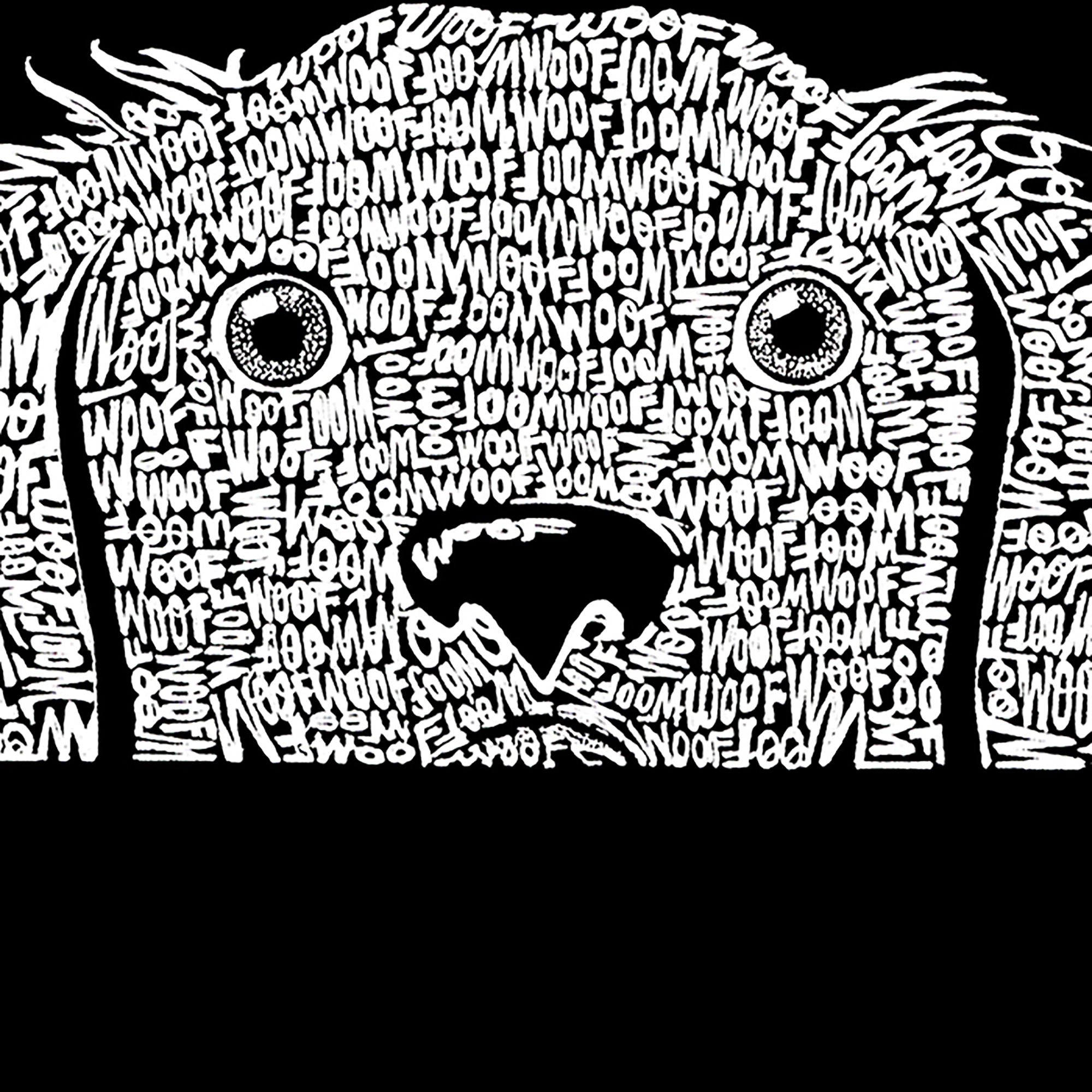 LA Pop Art Men's Word T-Shirt - Peeking Dog