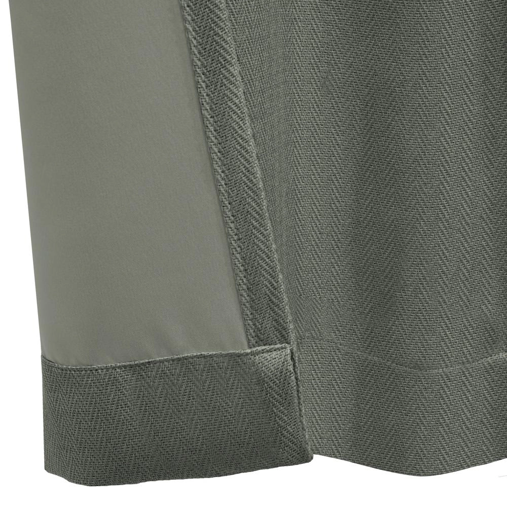 Thermalogic Galati Room Darkening Trendy Textured Herringbone Motif Dual Header Curtain Panel 52" x 108" Charcoal