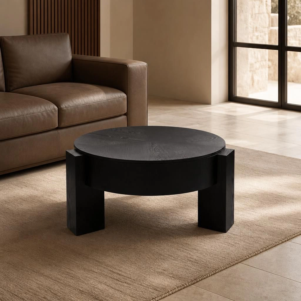 GOODSILO Low Height Coffee Table With Mixed Material Construction