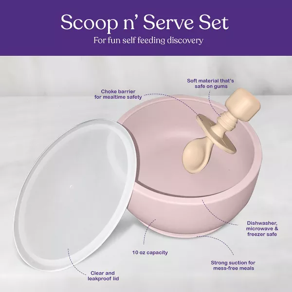 Sperric Silicone Baby Feeding Set - Infant Suction Bowls with Lids and Spoons | BPA Free Toddler Self Utensils
