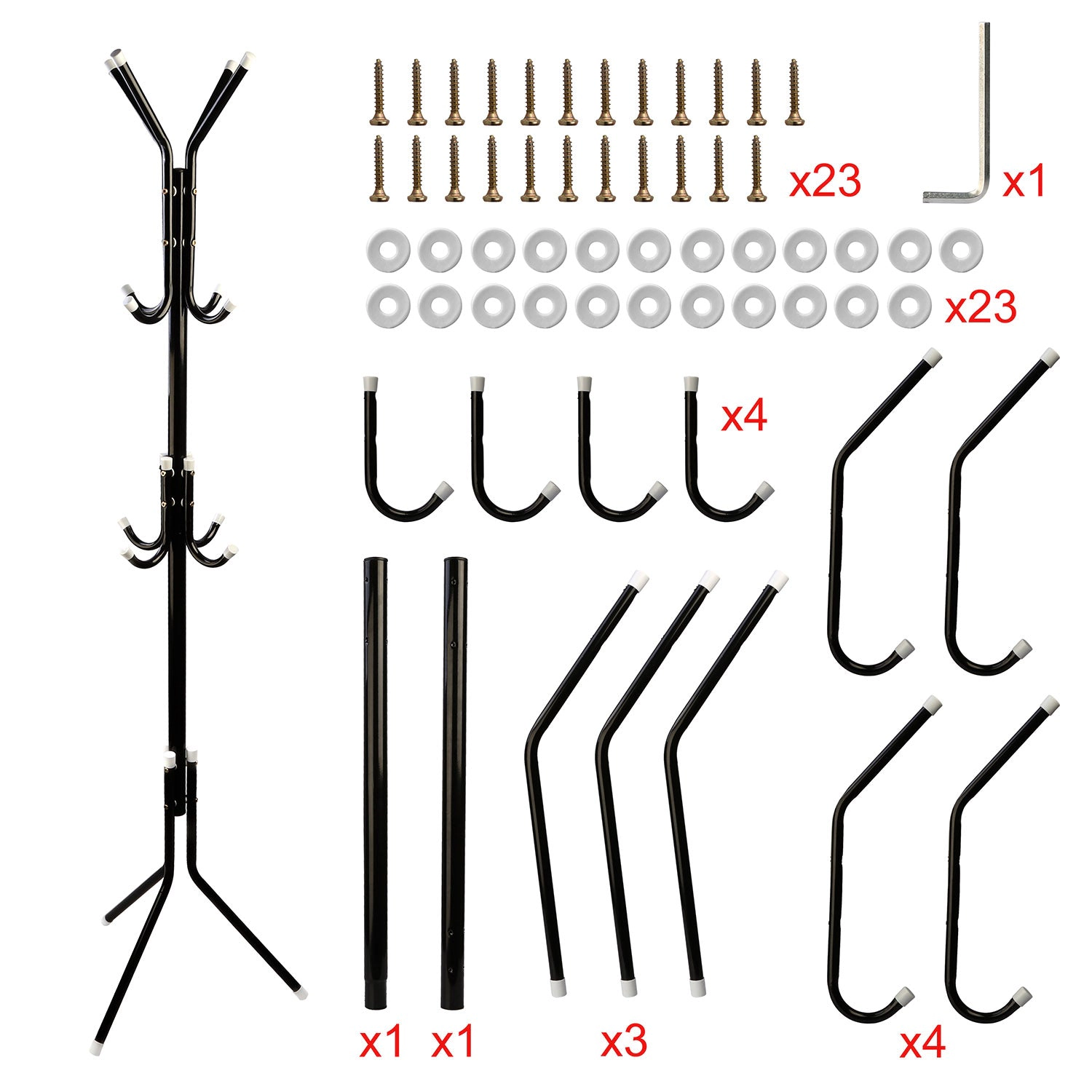 GBruno 8-Hook Standing Coat Rack Organizer
