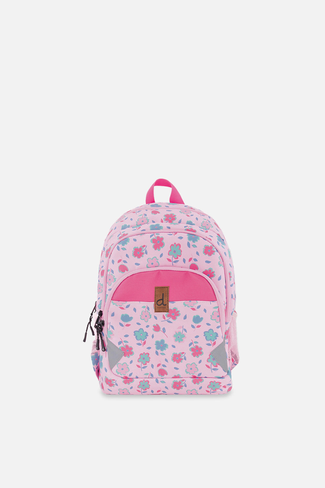 Deux par Deux Girls Flower Print Three-Compartment Preschool Backpack