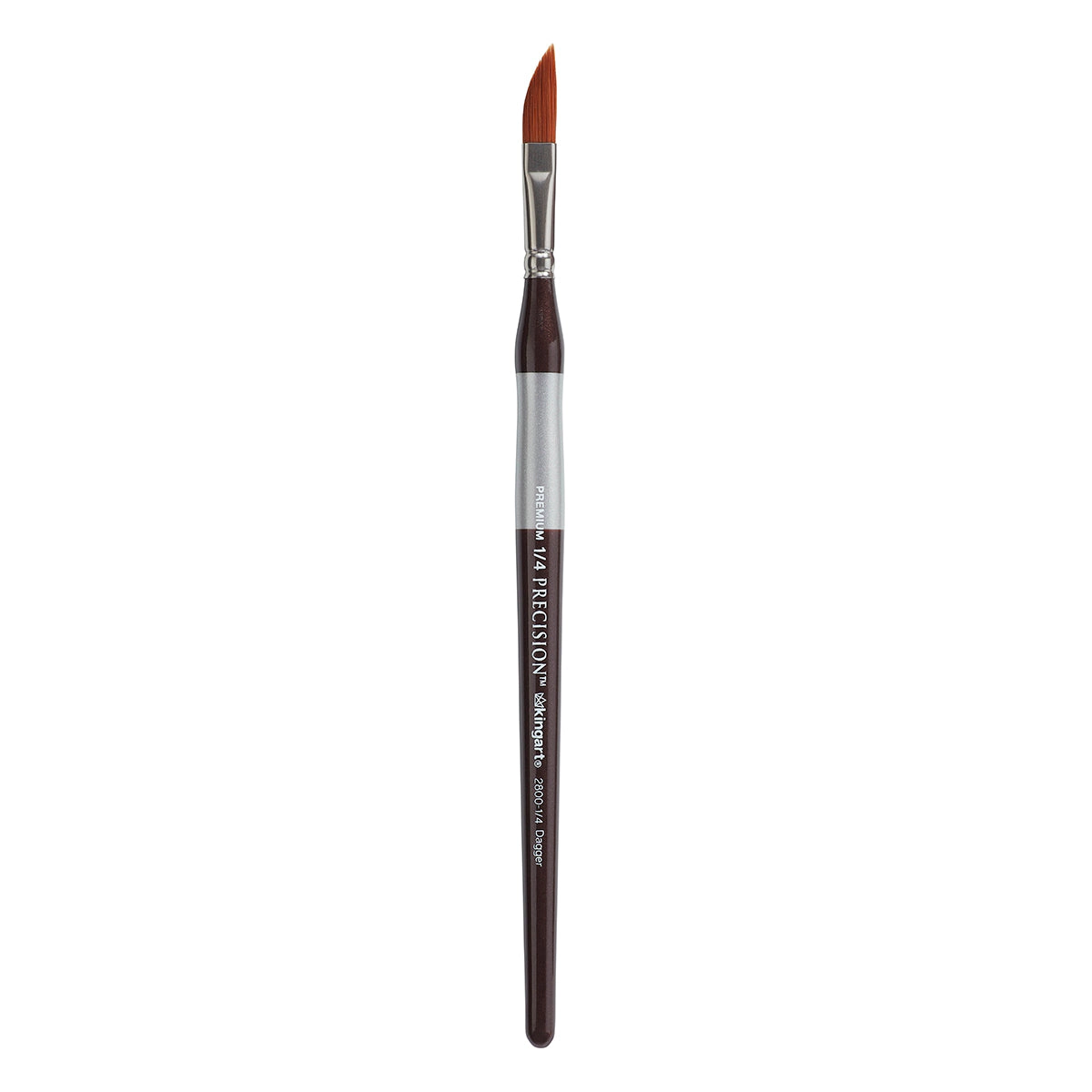 KINGART Precision™ 2800 Dagger Brush - Amber Taklon, Short Ergonomic Handle