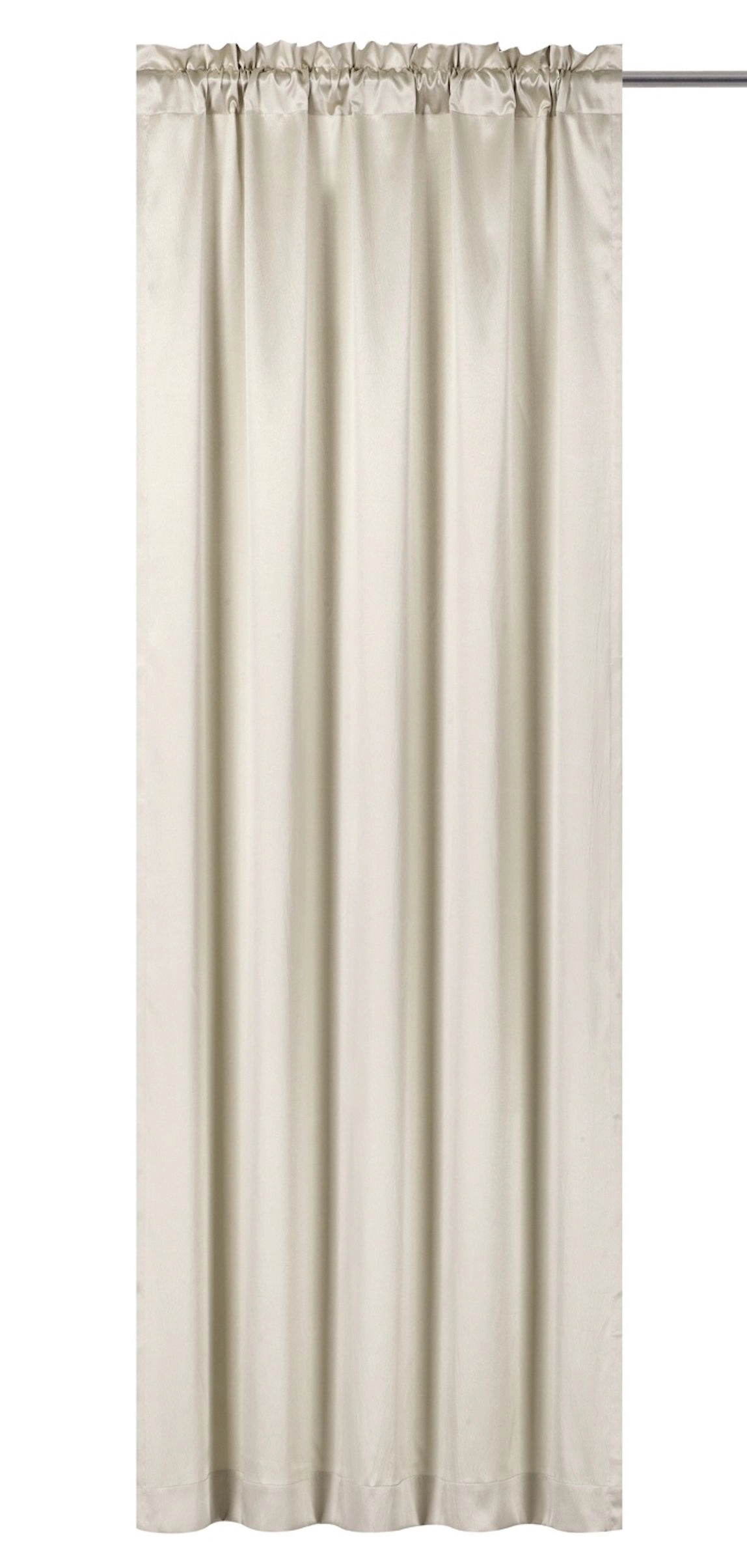 Kate Aurora 1 Piece Beige Regency Lux Rod Pocket Semi Sheer Window Curtain Panel - 84 in. Long