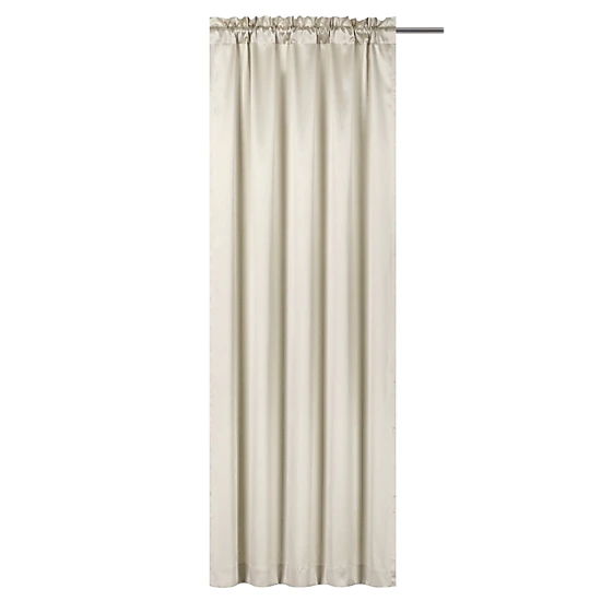 Kate Aurora 1 Piece Beige Regency Lux Rod Pocket Semi Sheer Window Curtain Panel - 84 in. Long