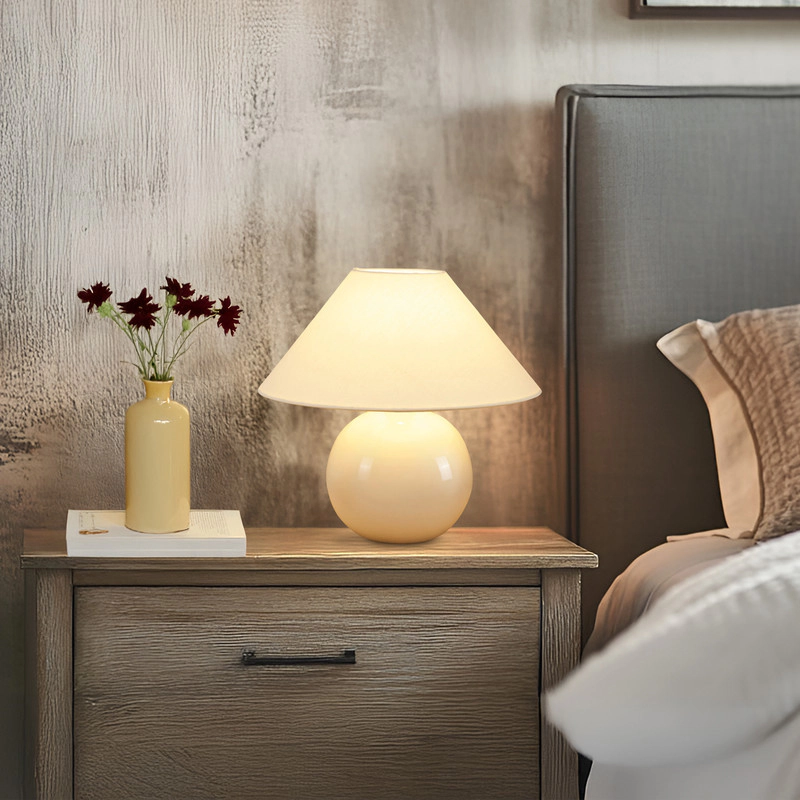 Brightech Fiona Ceramic Bedside Table Lamp