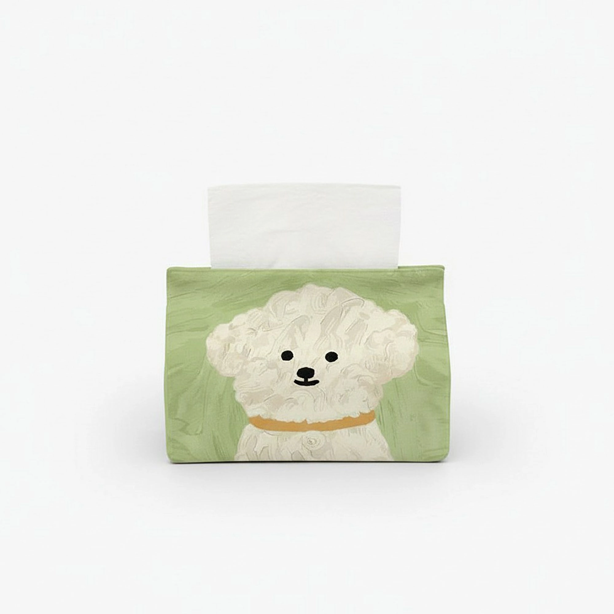 Alilang Unisex 3-piece Illustrated Dog Fabric Tissue Holder Decorative Soft Cover