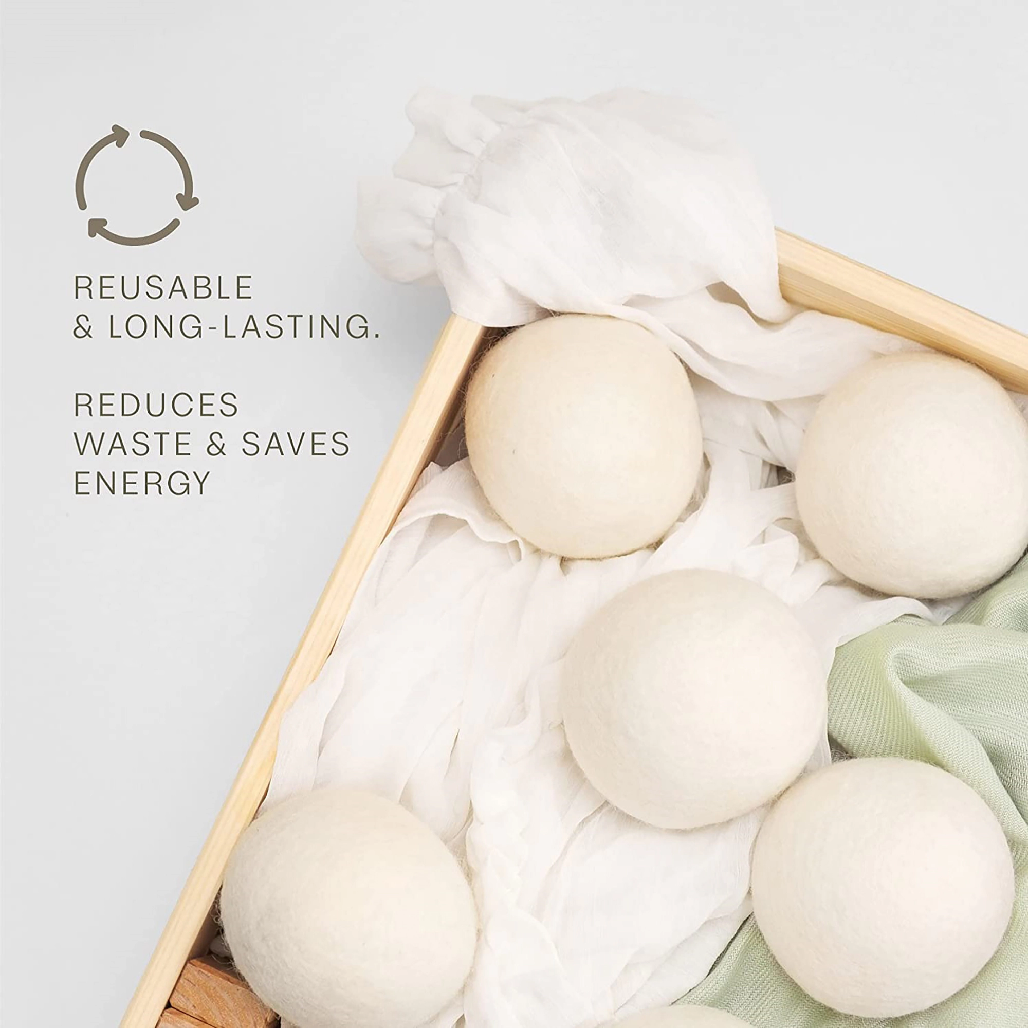 Pursonic Unisex 100% Pure New Zealand Wool Dryer Balls – 12 Pack
