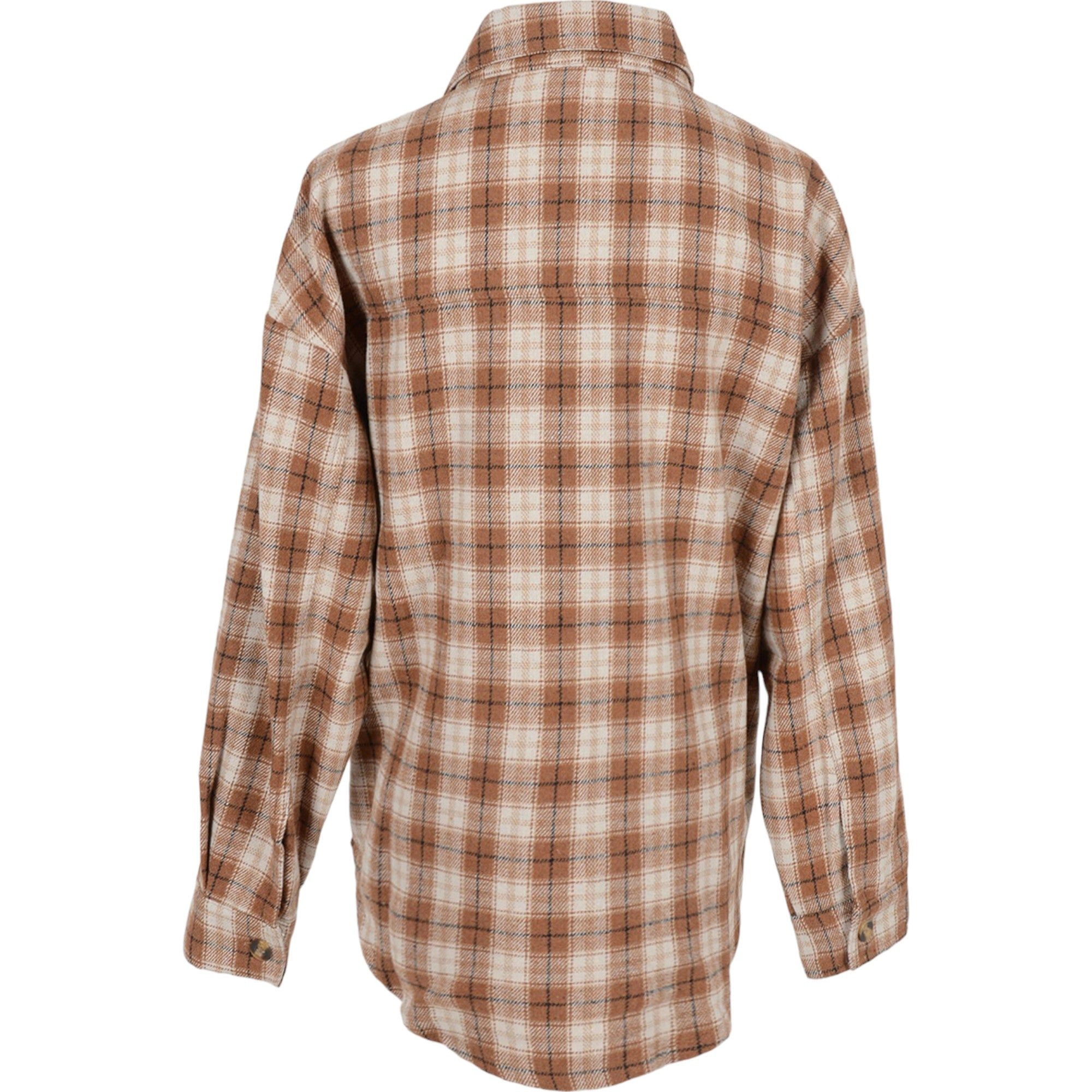 Anna-Kaci Women's Plaid Shacket Jacket Button Down Fall Shirts Coat