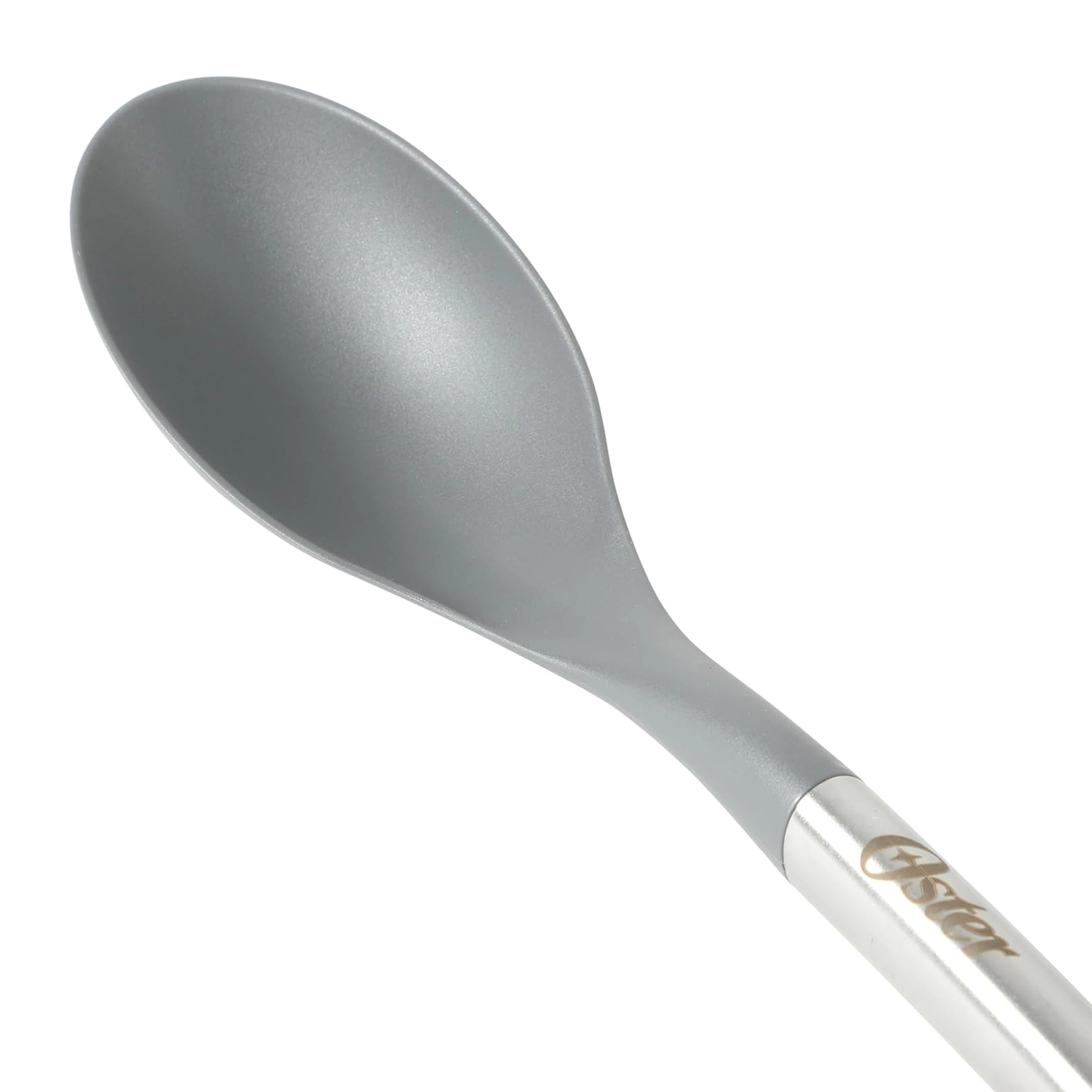 Oster Chadswyck 13.8 Inch Nylon Serving Spoon With Stainless Steel Handle in Silver