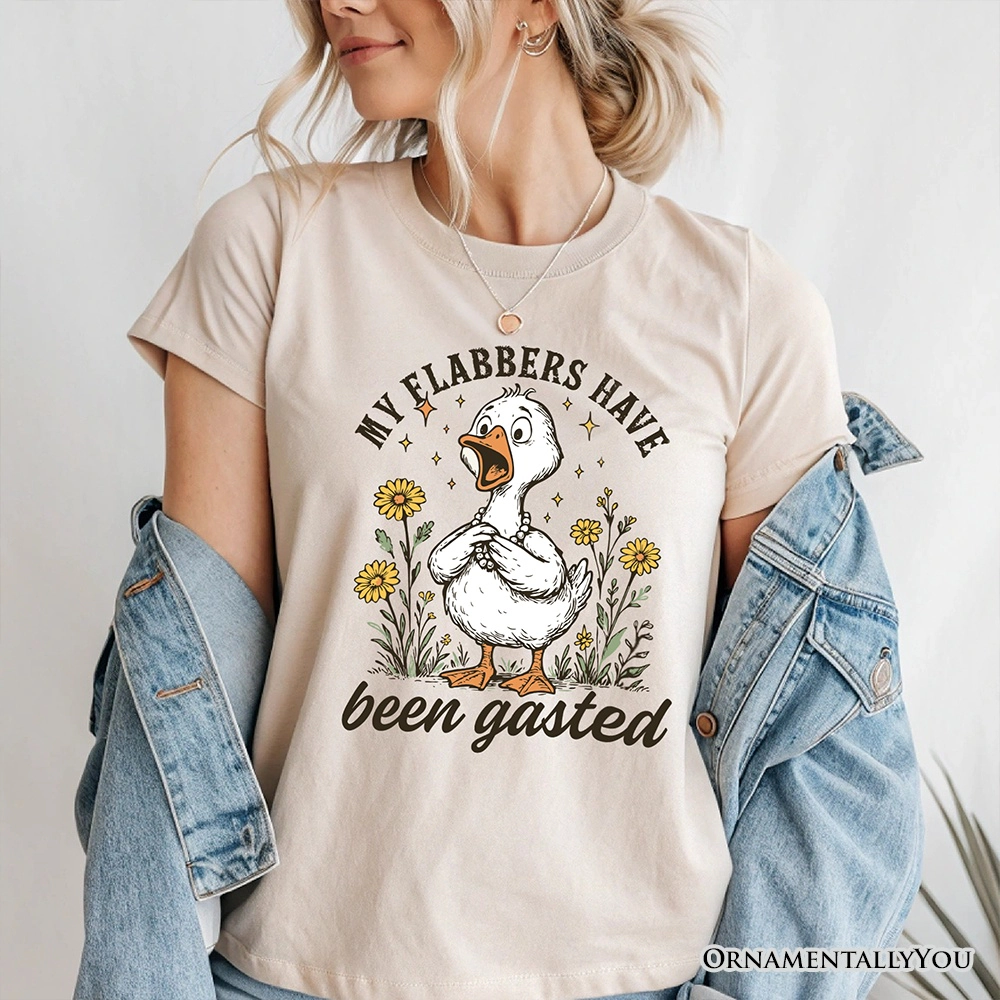 OrnamentallyYou Womens My Flabbers Have Been Gasted Goose T-Shirt