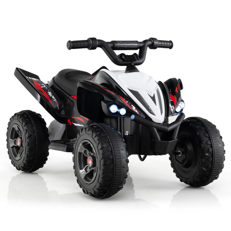Hivvago 12V Kids Ride On ATV 4-Wheeler Quad with LED Lights and 7 mph Max Speed