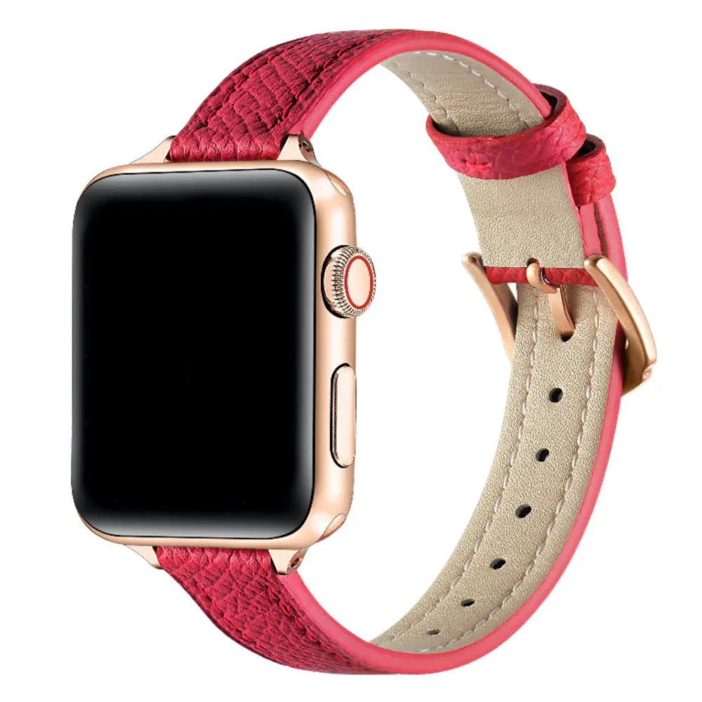 Posh Tech Womens Cleo Skinny Leather Band for Apple Watch