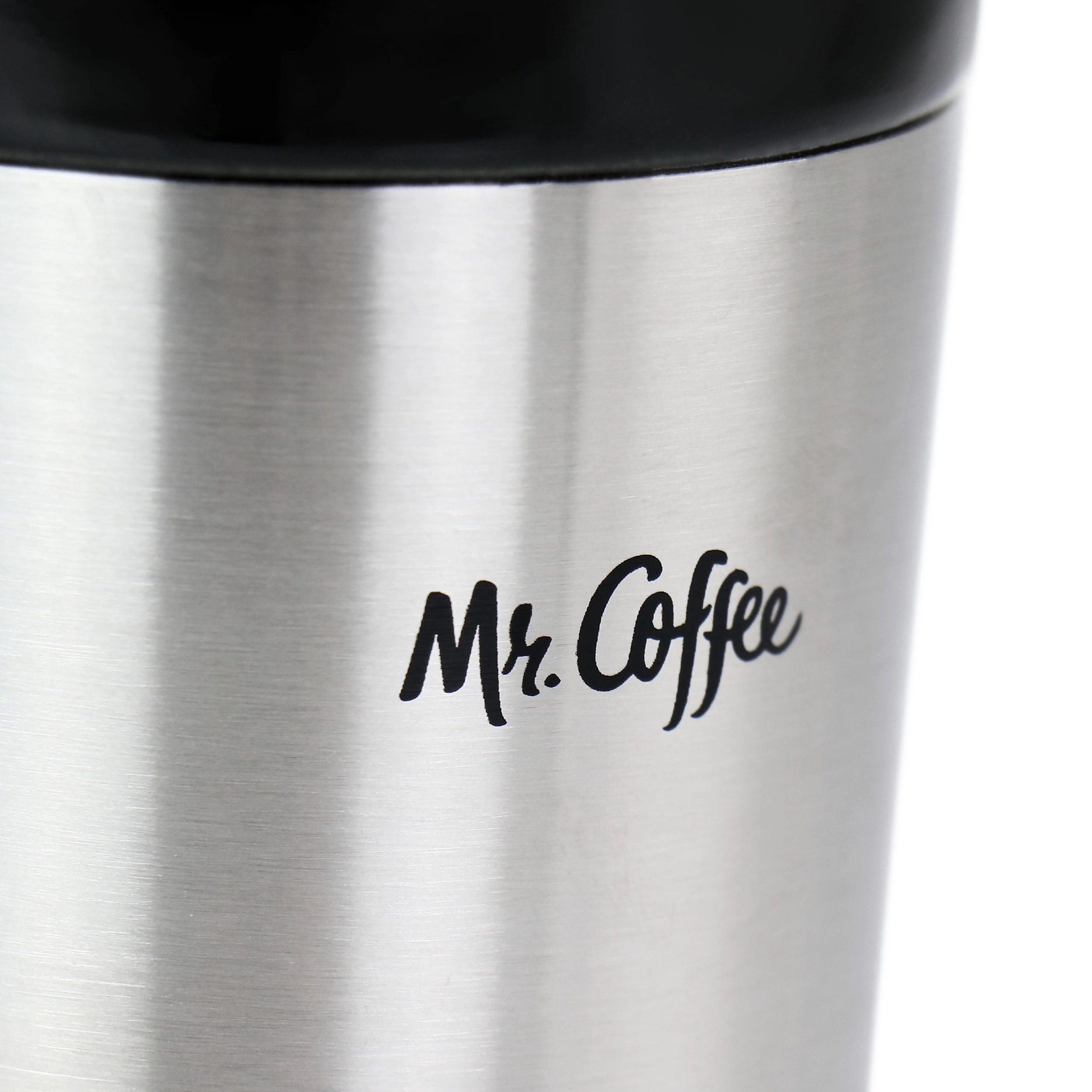 Mr. Coffee 16oz Stainless Steel and Stoneware Travel Mug