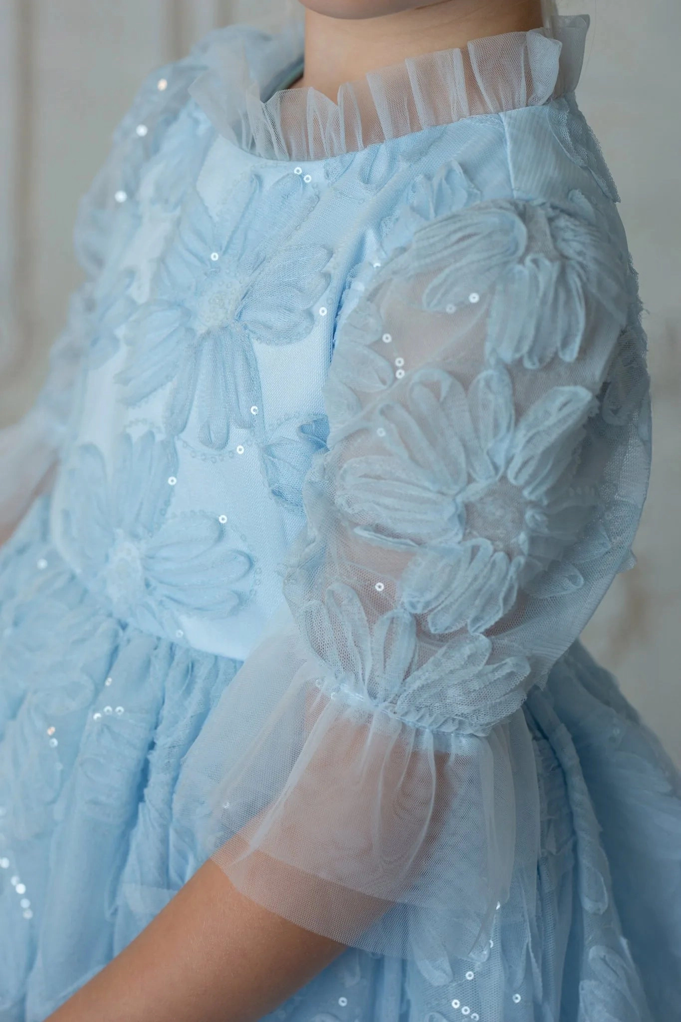 Faeella Girls Sky Petal Music Box Dress