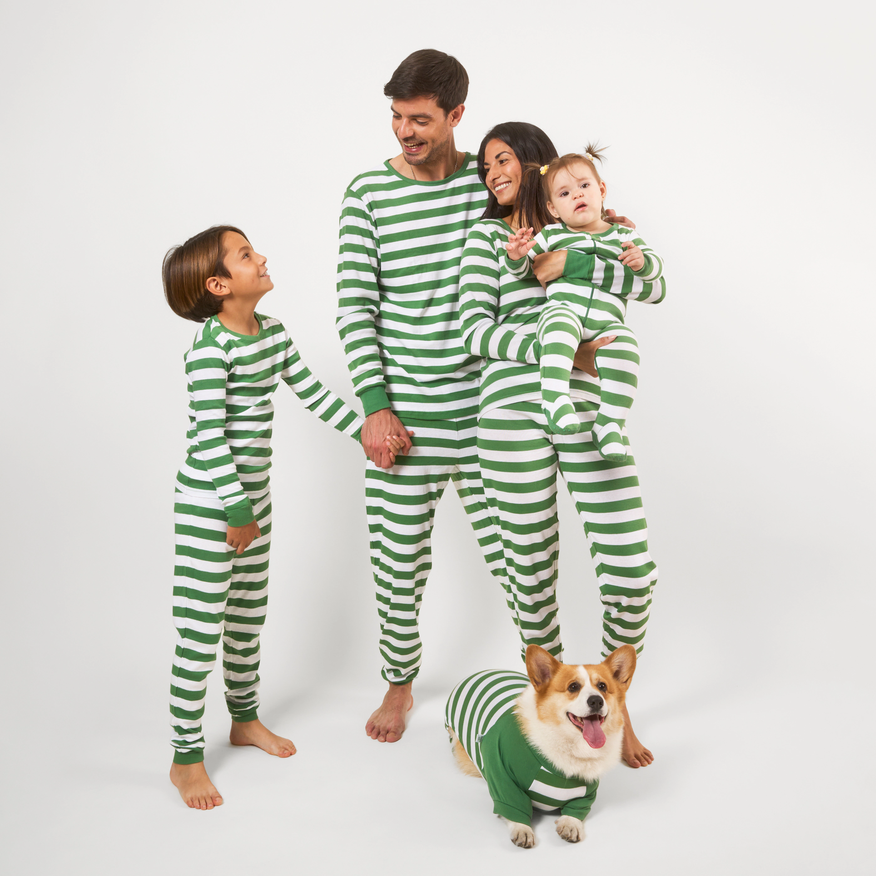 Leveret Baby/Toddler Christmas Holiday Striped Cotton Footed Pajamas