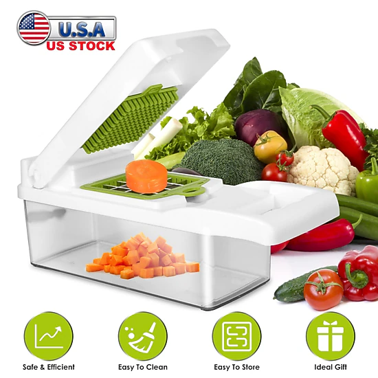 GBruno 12-in-1 Vegetable Chopper With Container