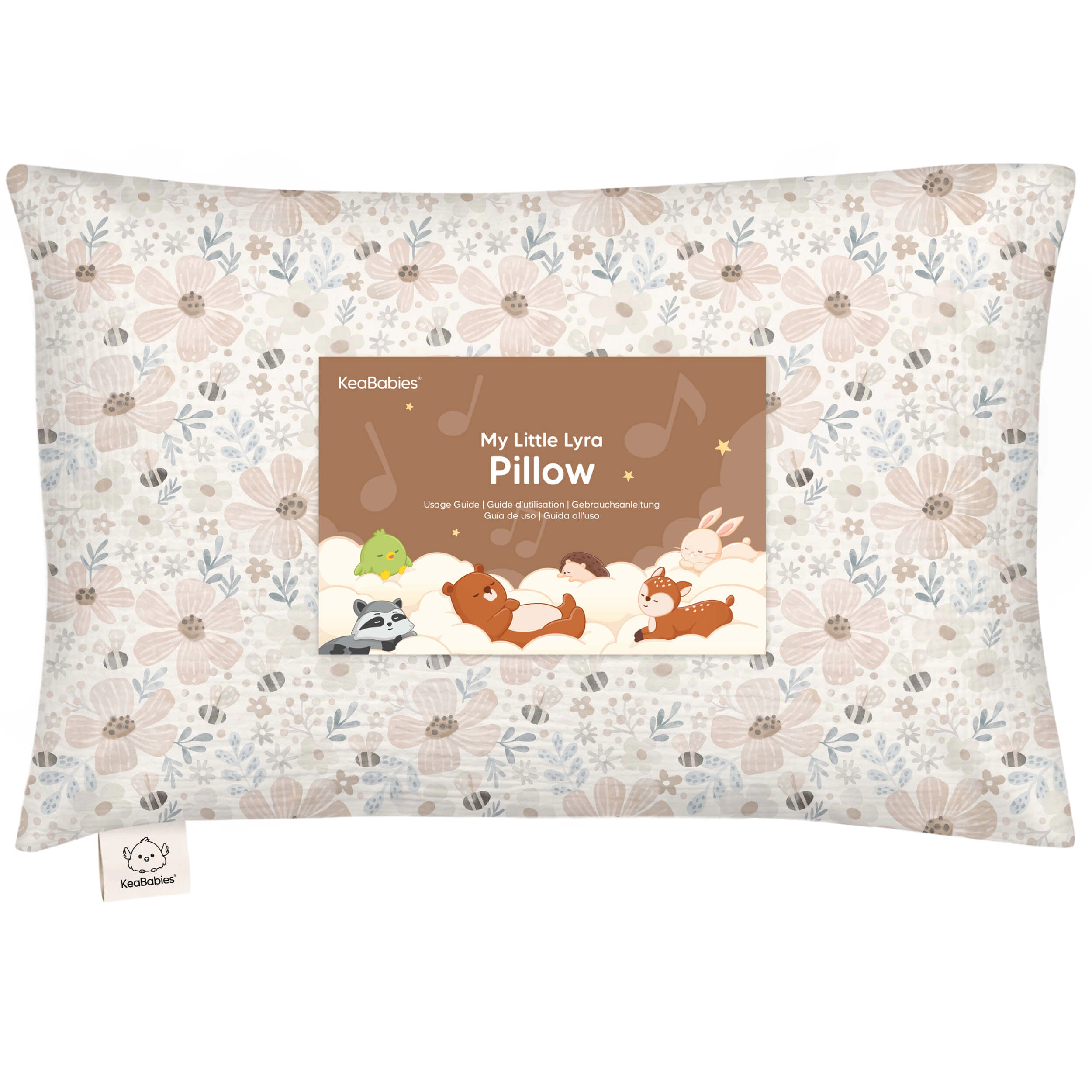 KeaBabies My Little Lyra Toddler Pillow with Muslin Pillowcase