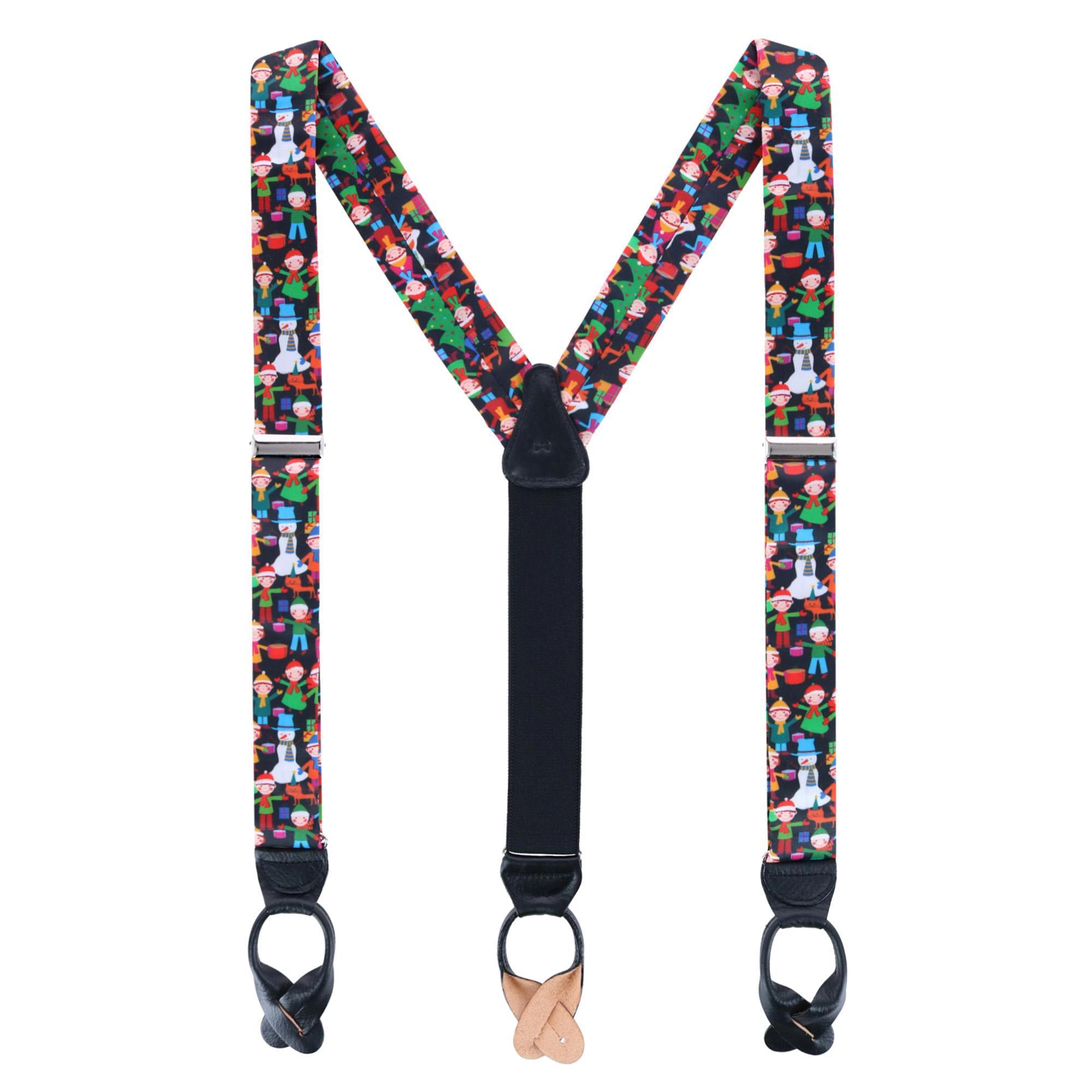 Trafalgar Happy Holidays Children Gift Exchange Silk Button End Suspenders