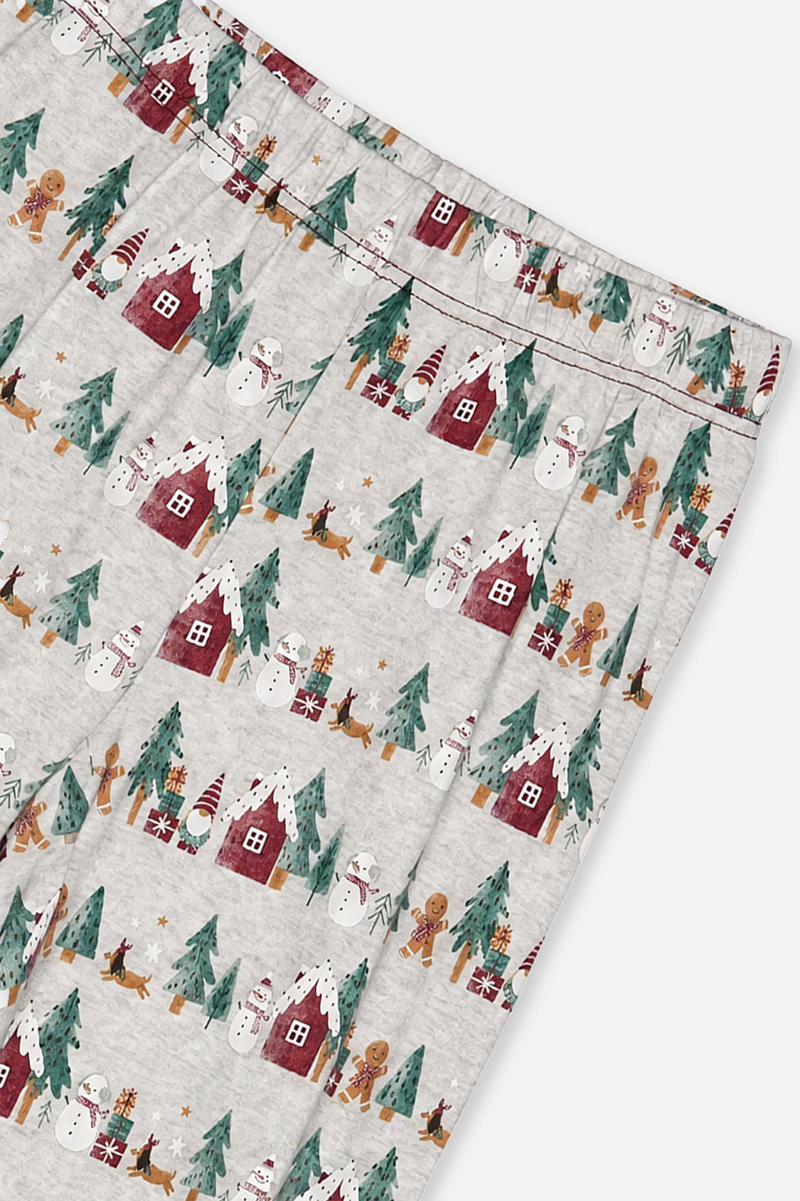 Deux par Mens Two Piece Holiday Print Christmas Pajama Top and Pants Set