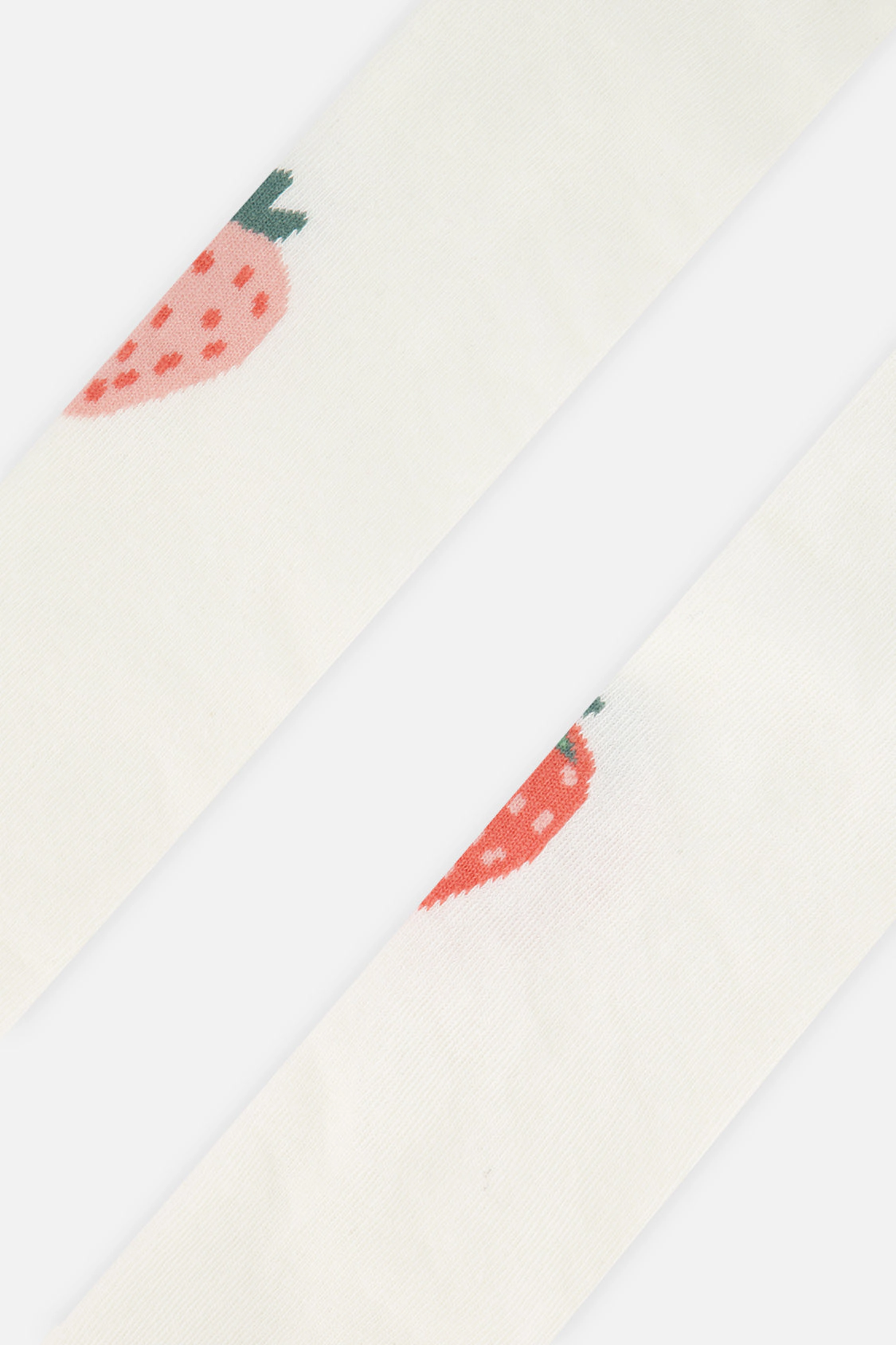 Deux par Girls Strawberry Appliqué Knit Tights