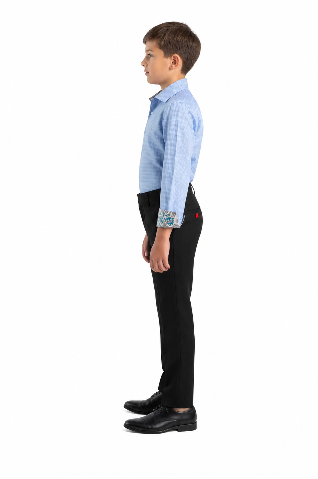 Elie Balleh Boys Slim Fit Houndstooth Button-Down Shirt
