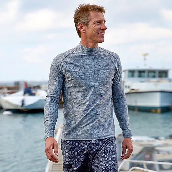 UV Skinz Men's Long Sleeve Active Sun & Swim Shirt