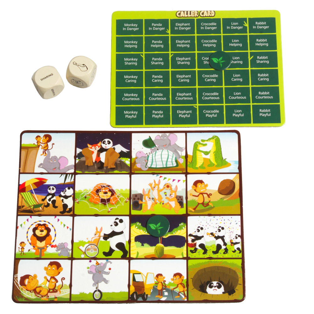 Chalk & Chuckles A Day in the Jungle Matching Game - 2-4 Players