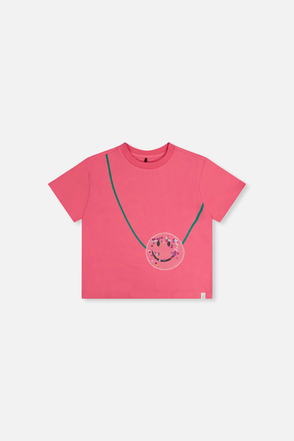 Deux par Girls Sequin Smiley Jersey T-Shirt