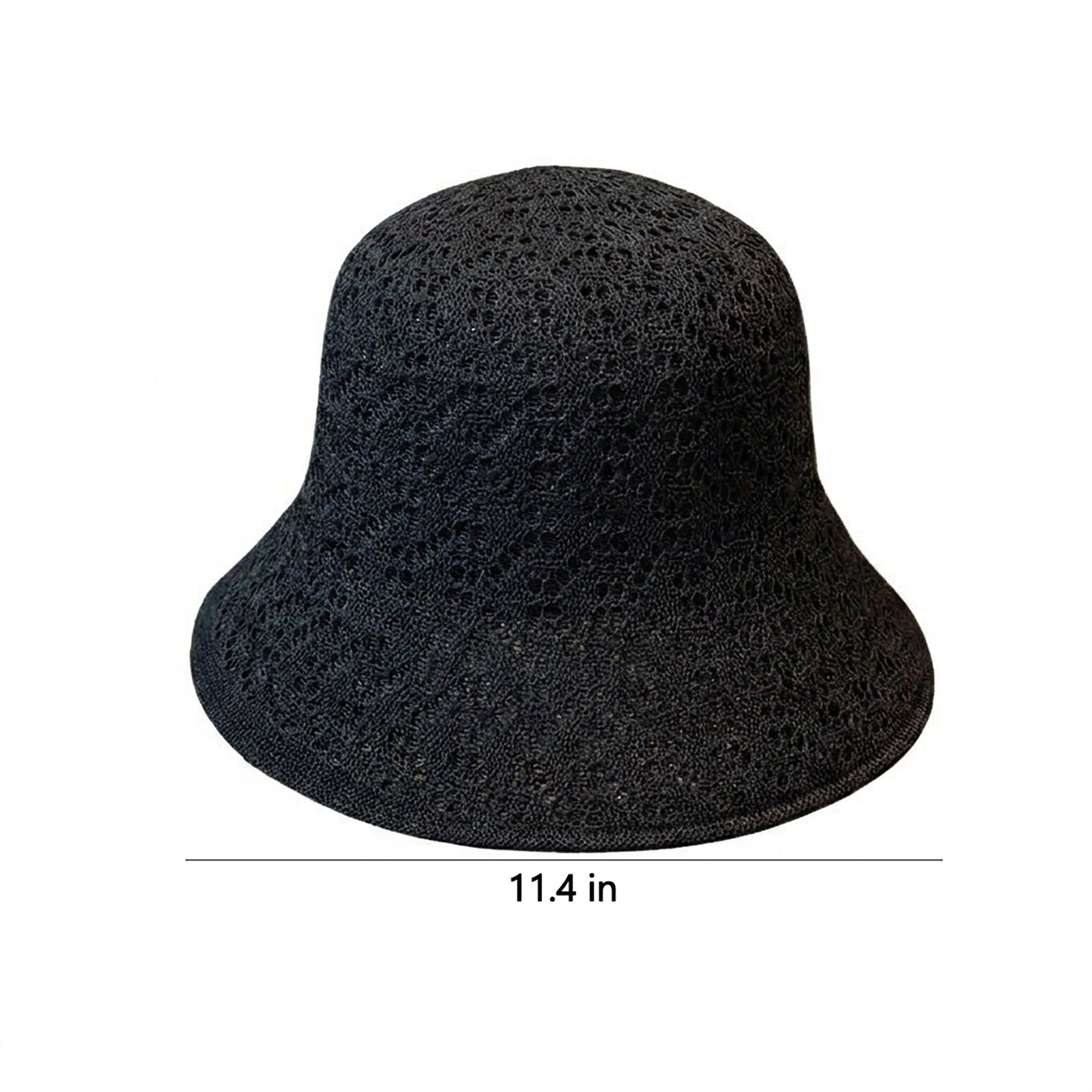 Anna-Kaci Women's Crochet Bucket Sun Hat with Open Weave Texture and Flexible Brim Design