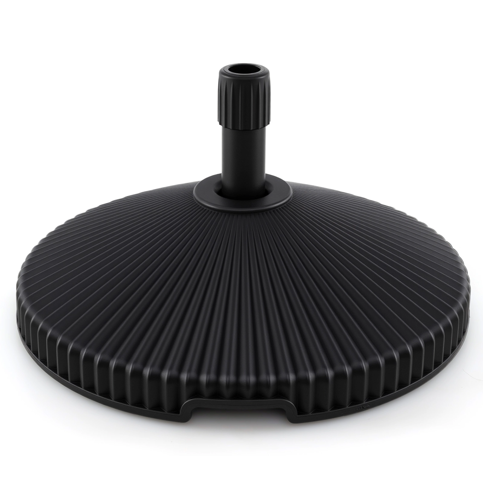 Slickblue Fillable Patio Umbrella Base with Metal Holder and 3 Adapters Black