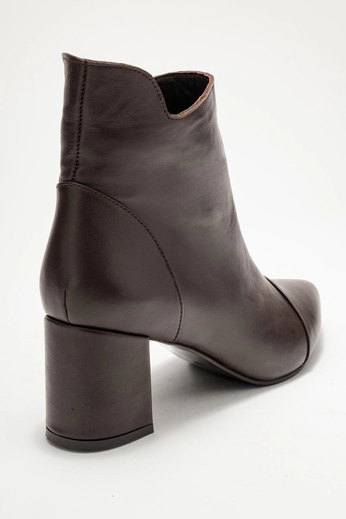 Forever & Always Womens Gael Leather Block Heel Boots