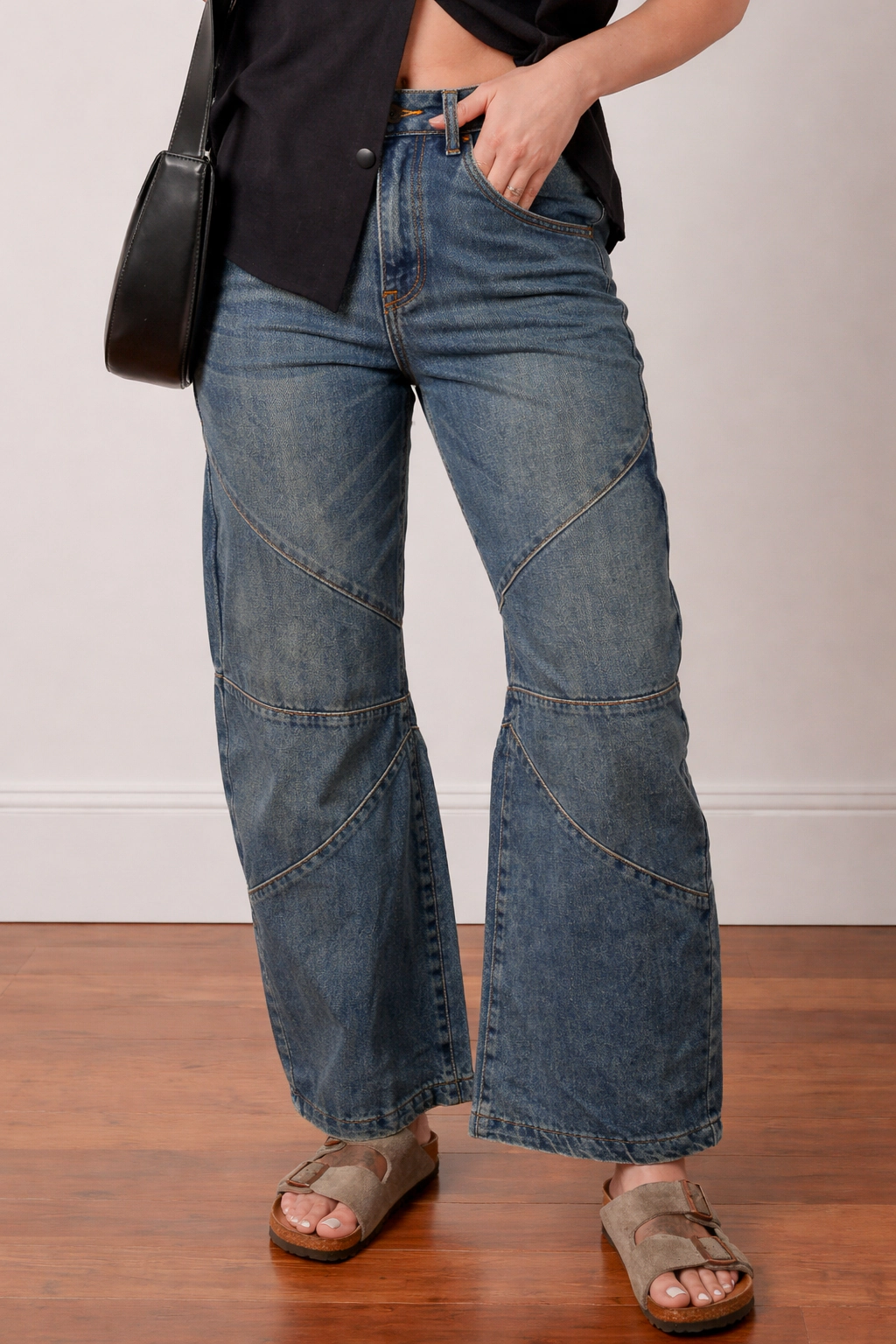 Threaded Pear Women's Alaya Straight High Waist Jeans