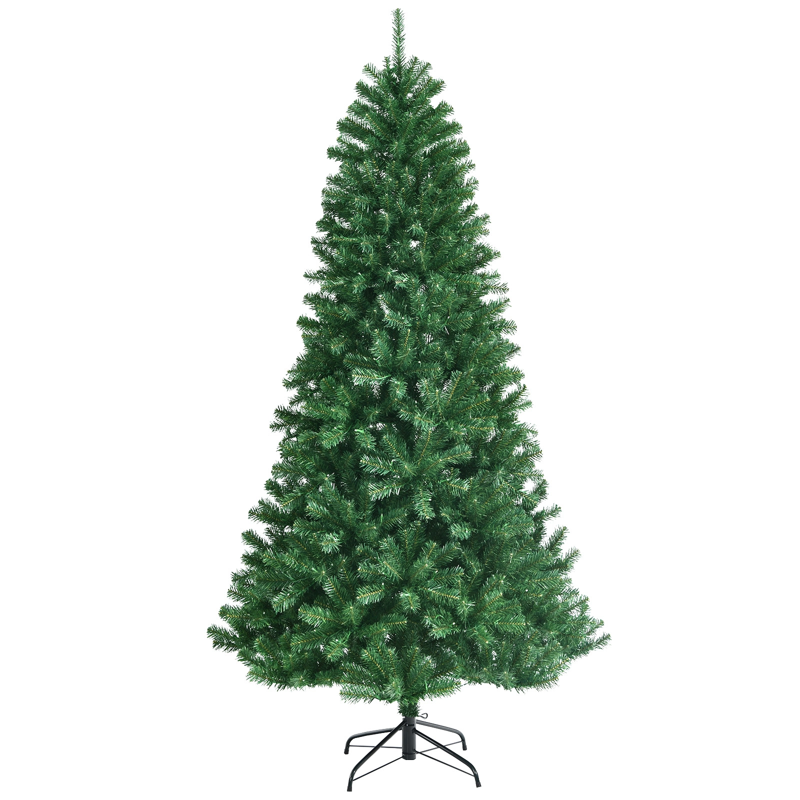 LJG Artificial Hinged Christmas Tree with Remote-Controlled Color-Changing LED Lights