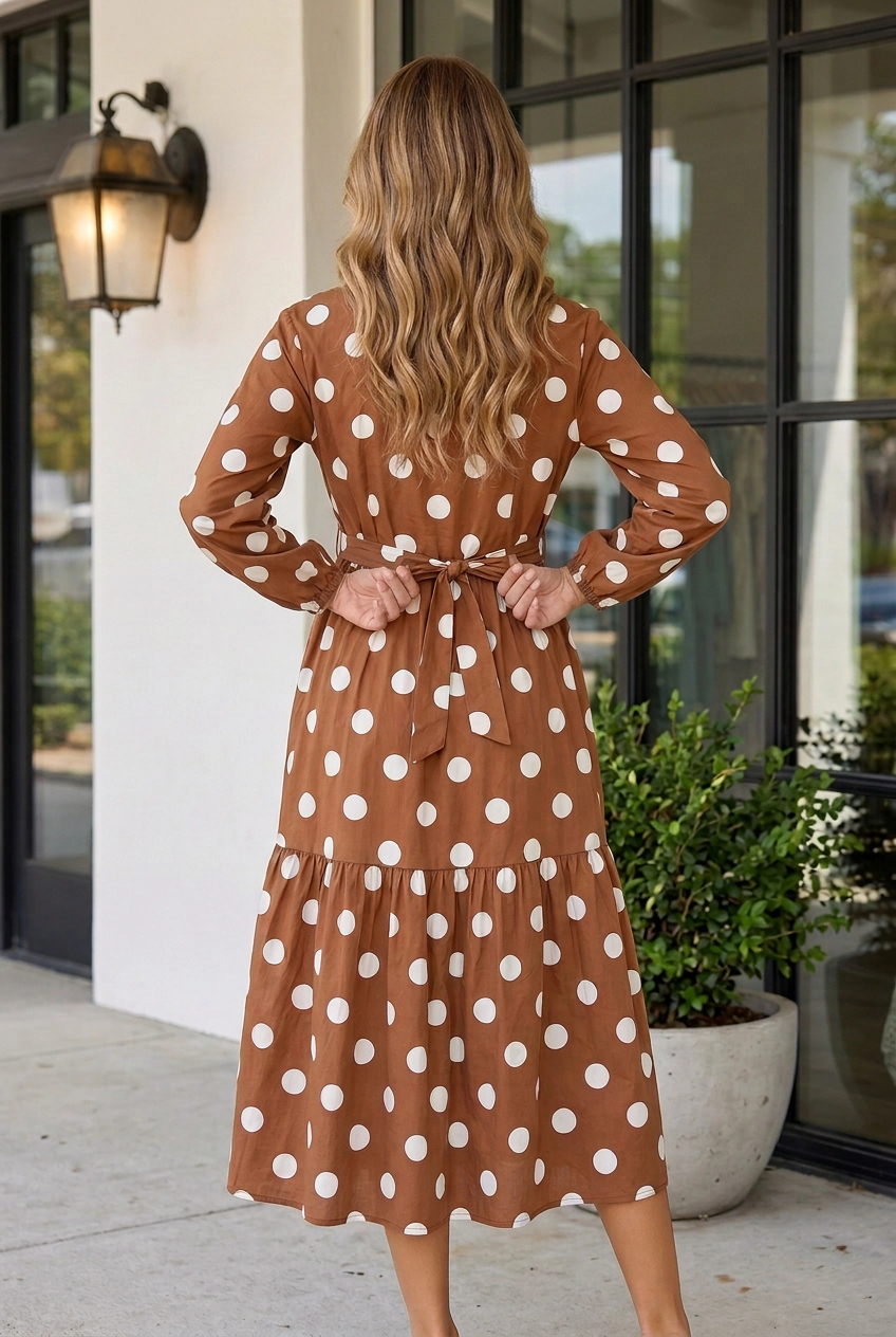 Threaded Pear Women's Alexa Long Sleeve Shift Dress