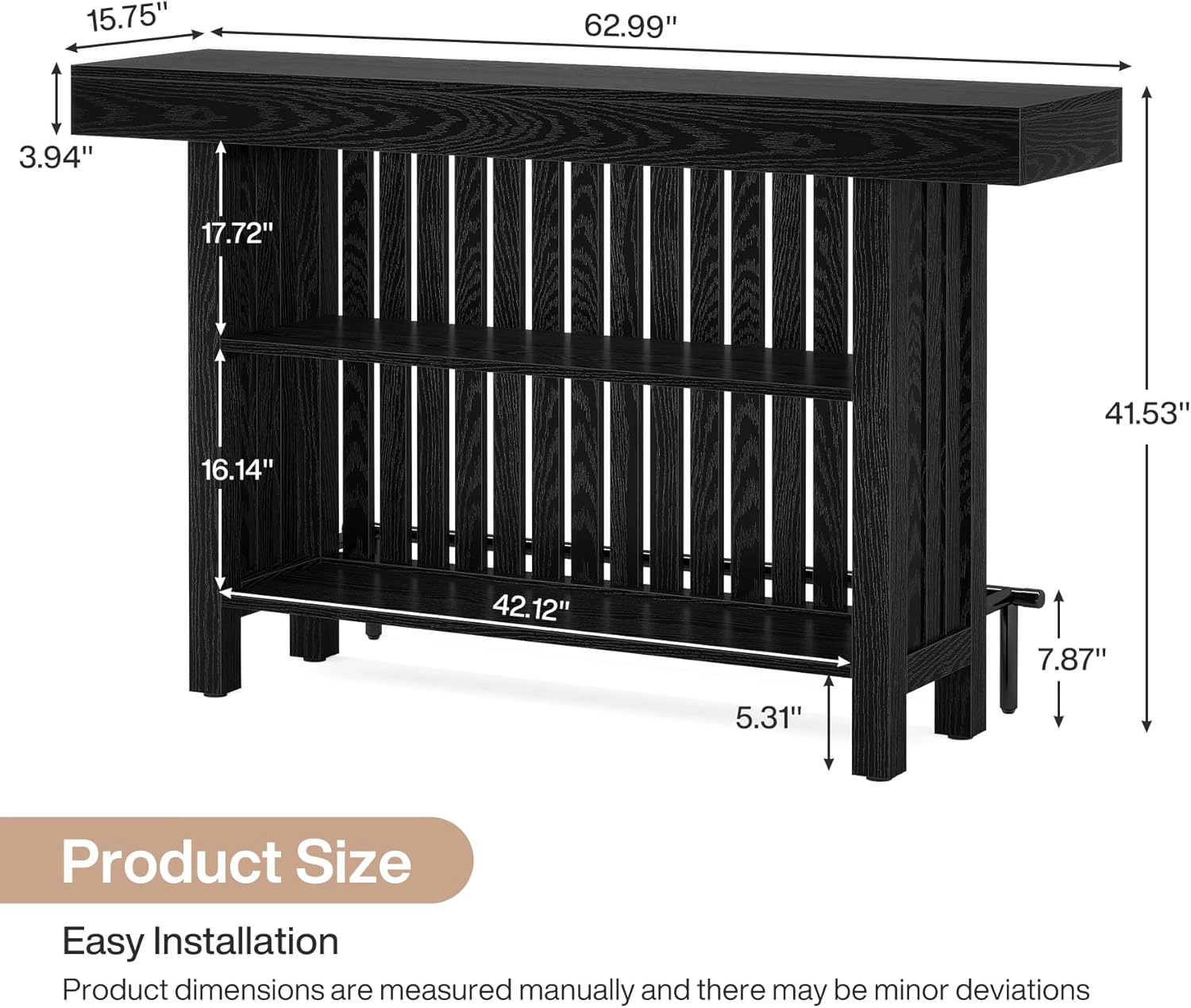 Tribesigns Large Home Bar Unit, 2-Tier Mini Table