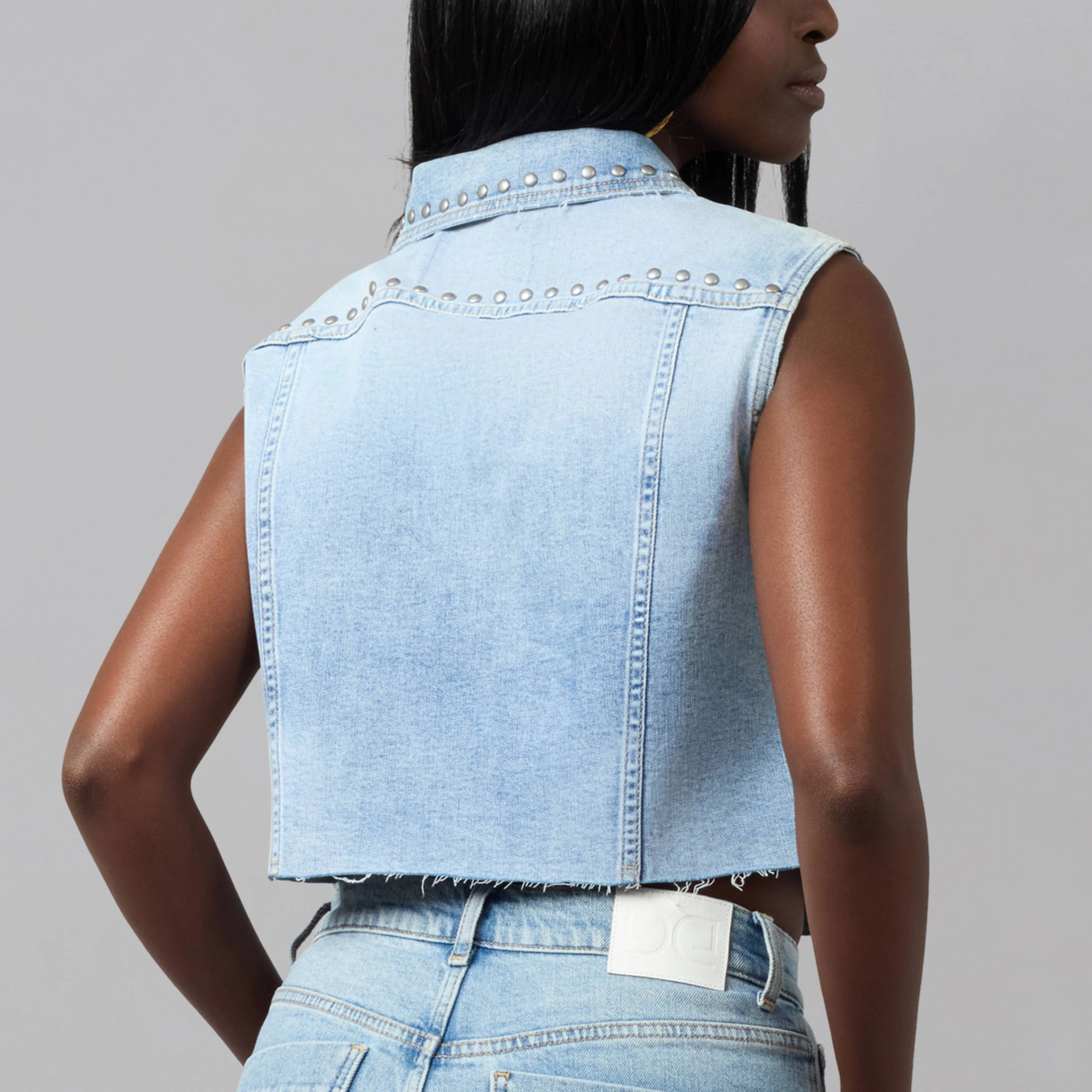 Lola Denim Womens Gabbie Cropped Vest