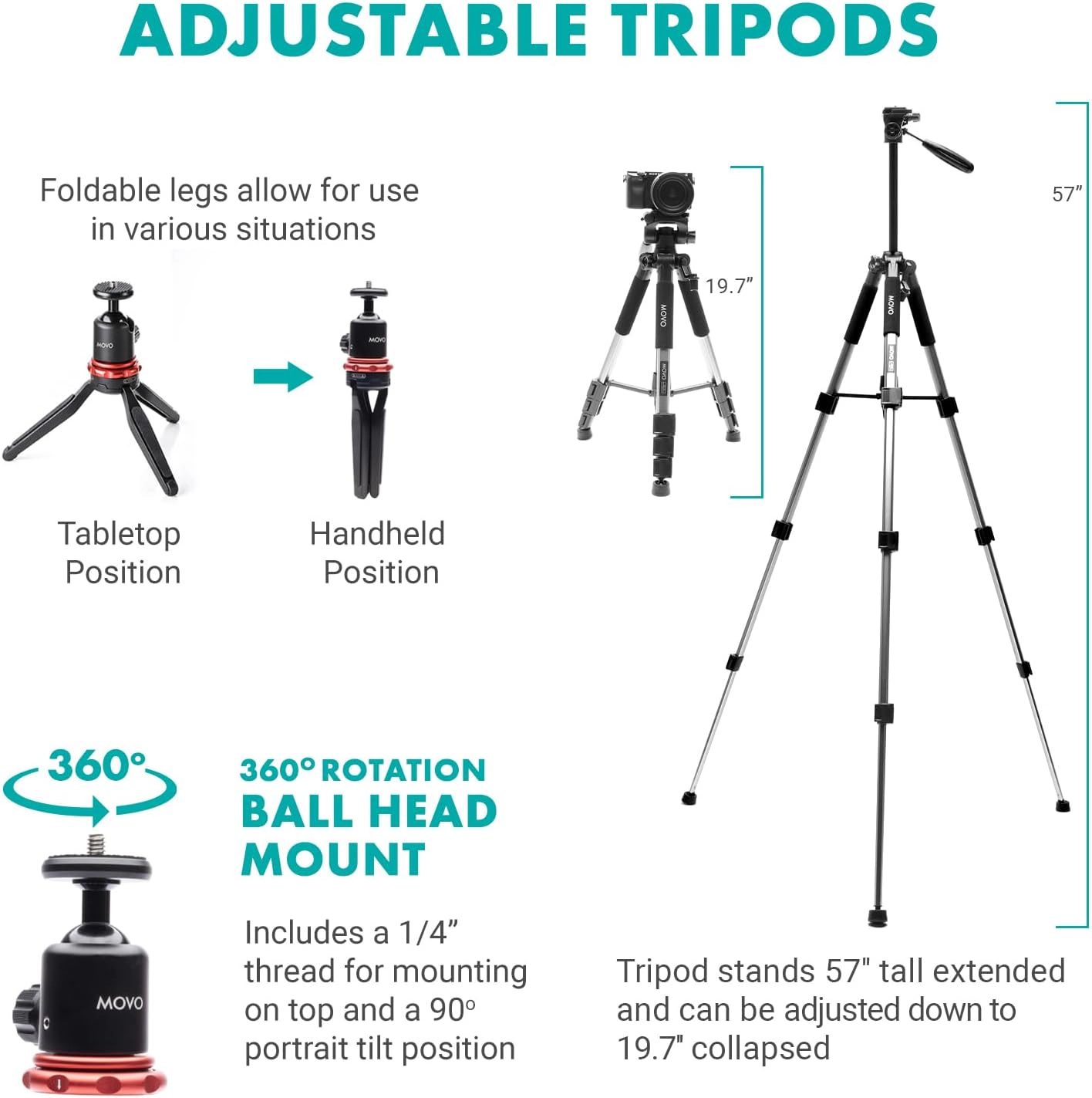 Movo iFilmer PRO Smartphone Rig with Dual Grip Cage Wireless Lavalier Mics and Full Size Tripod for iPhone and Android
