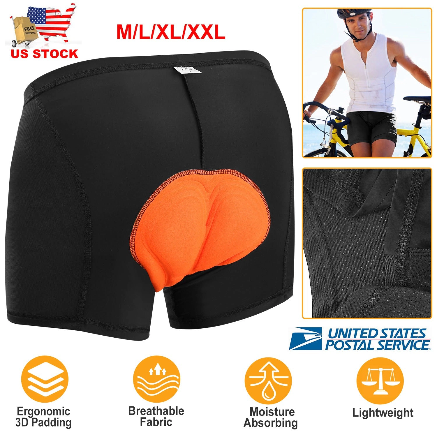 GBruno 3D Padded Cycling Underwear Shorts