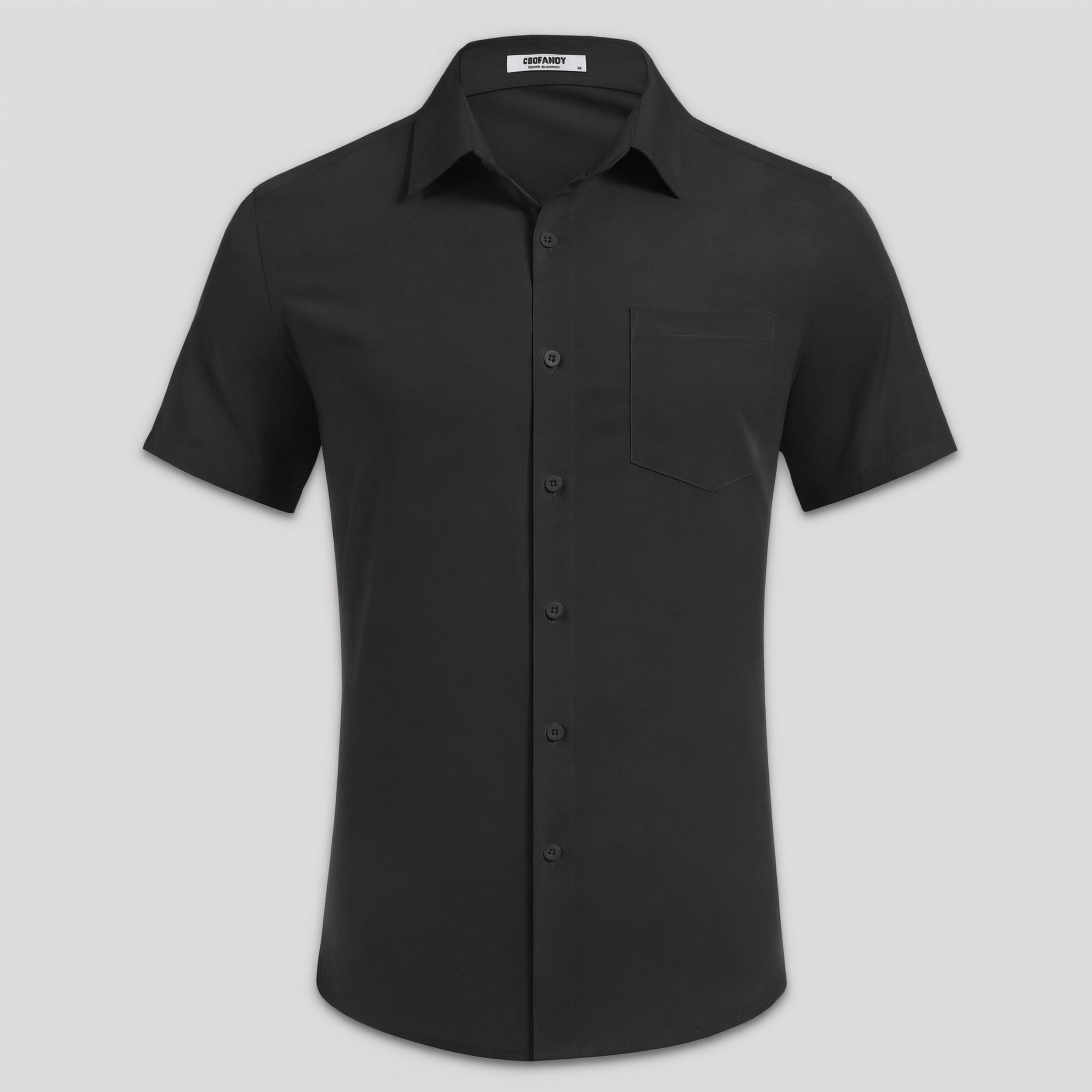 COOFANDY Men's Regular Fit Short Sleeve Button Front Shirt