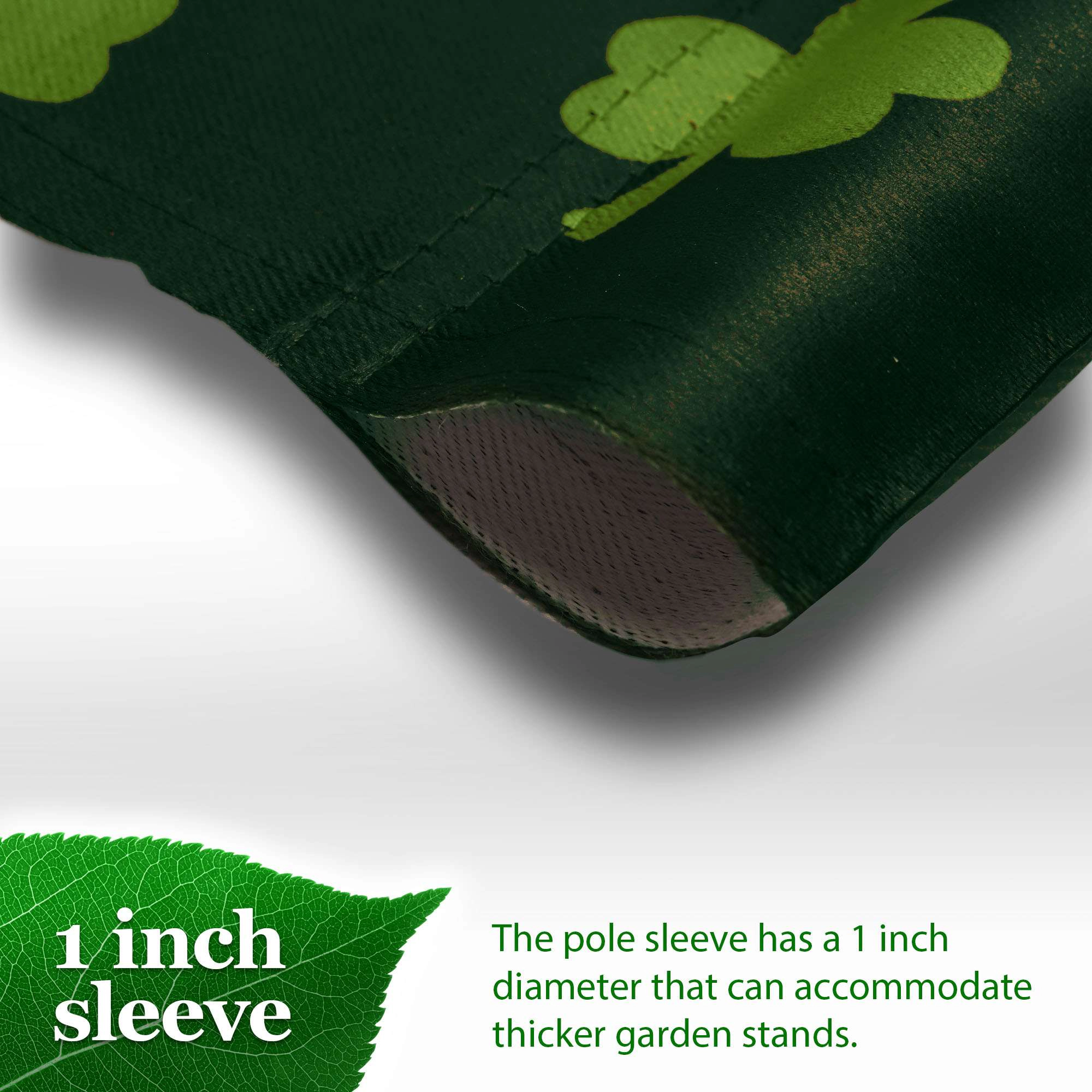 G128 12x18 in Double-Sided Plaid Shamrock Garden Flag - St. Patrick's Day Outdoor Decoration