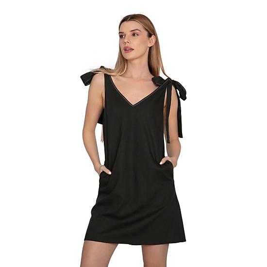 Belle & Bloom Womens Burning Love Tie Shoulder Mini Dress