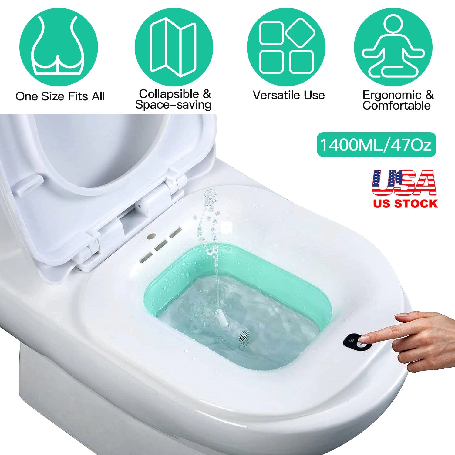 GBruno Foldable Sitz Bath Basin With Spray