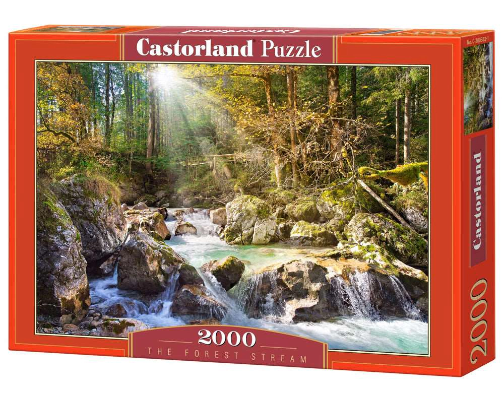 CASTORLAND 2000 Piece Jigsaw Puzzles, The forest stream, Mountain stream, Nature, C-200382-2