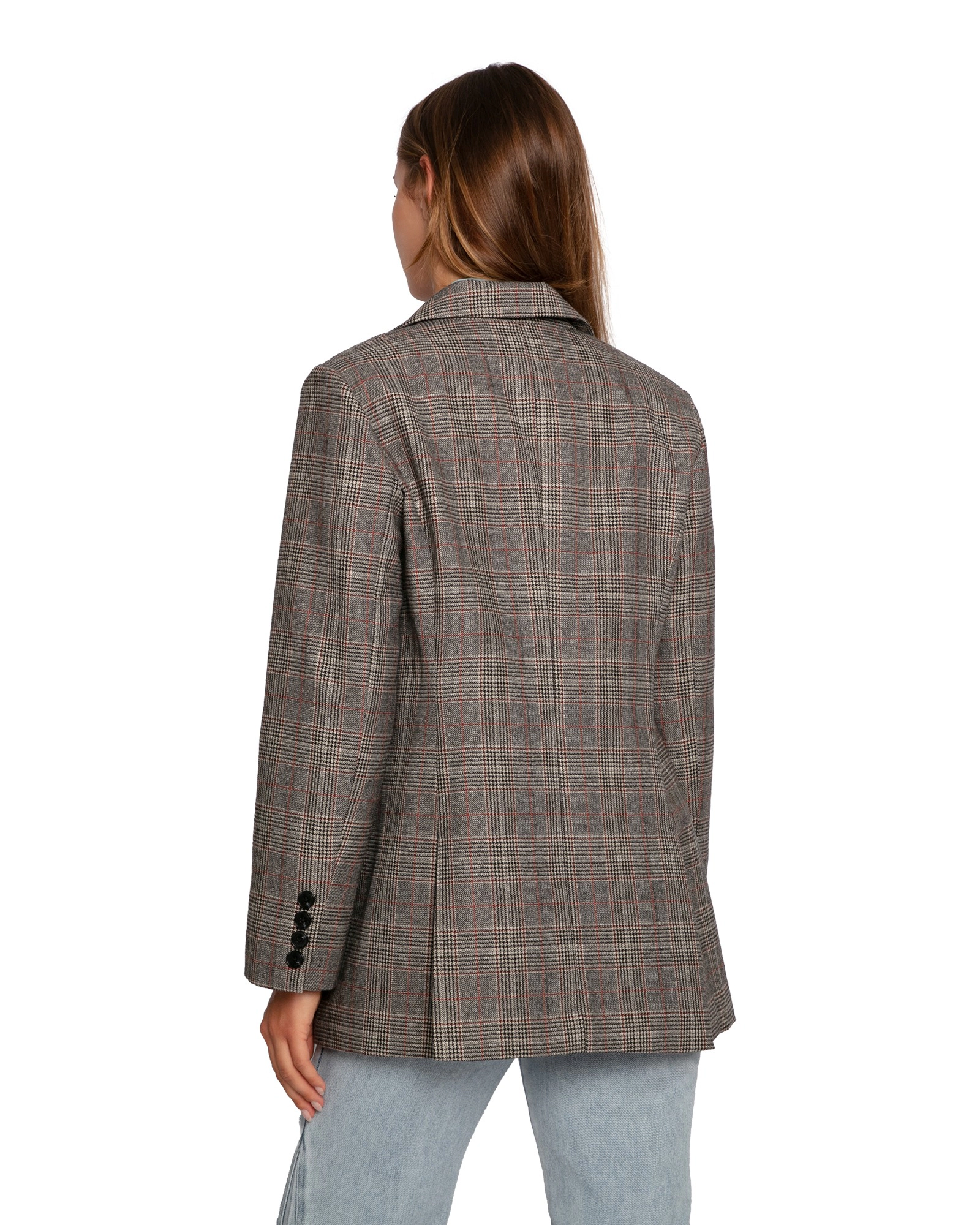 Belle & Bloom Paris Grid Single Breasted Blazer
