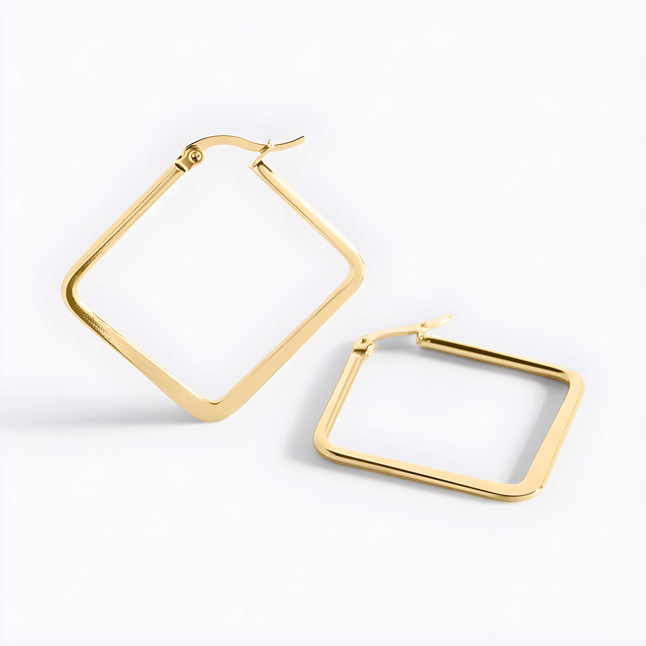 Mint & Lily Women's Geometric Square Hoop Earrings