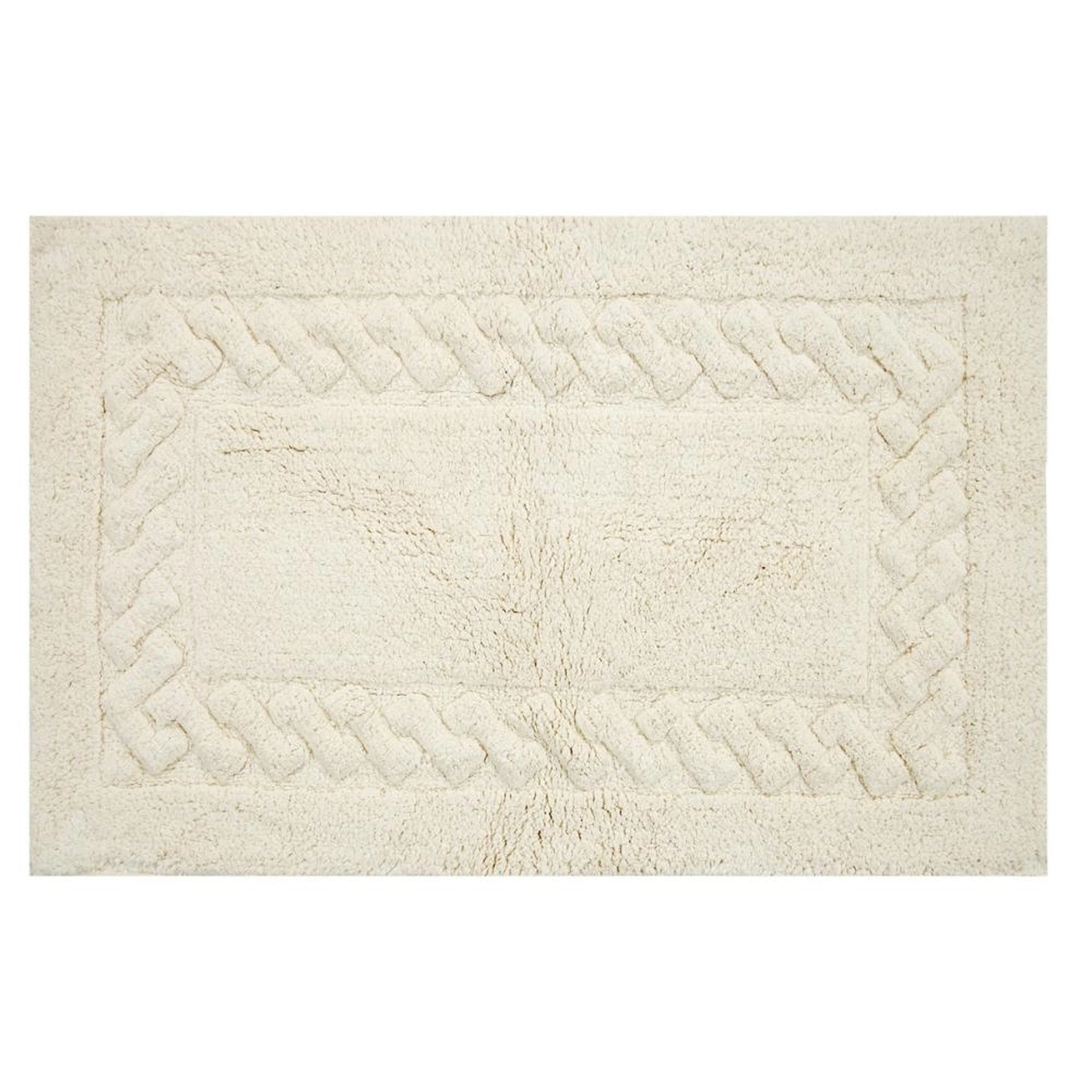 Chain Bath Rug 220 GSF Soft Plush Cotton Non Skid Back By Knightsbridge