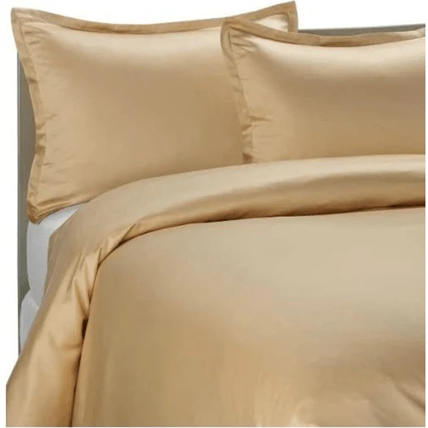 Brielle Home 250 Thread Count Modal Sateen Duvet Cover Set with 2 Shams Full/Queen 90 x 98 Camel