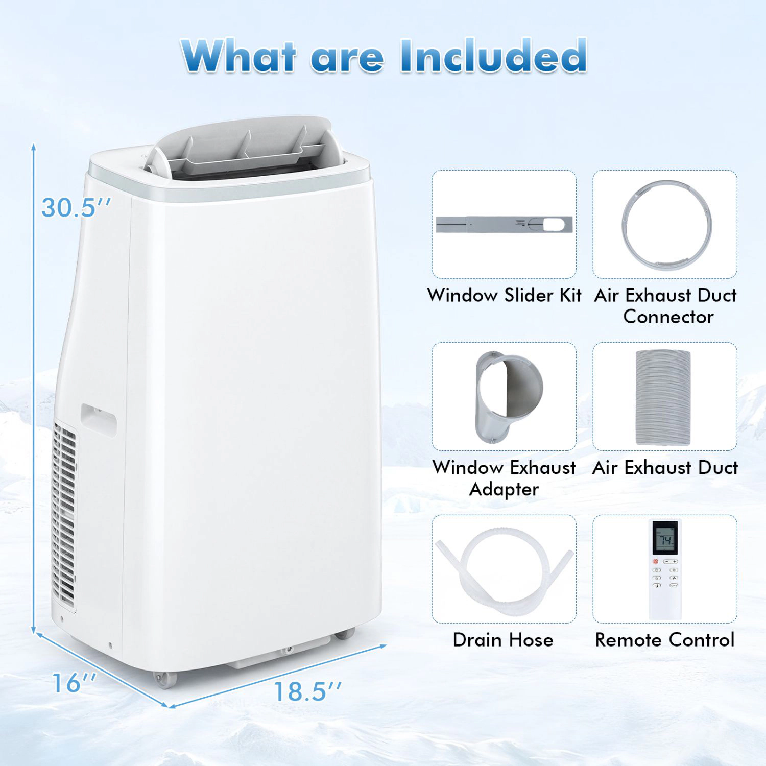 SlickBlue Unisex Portable 15000 BTU Air Conditioner