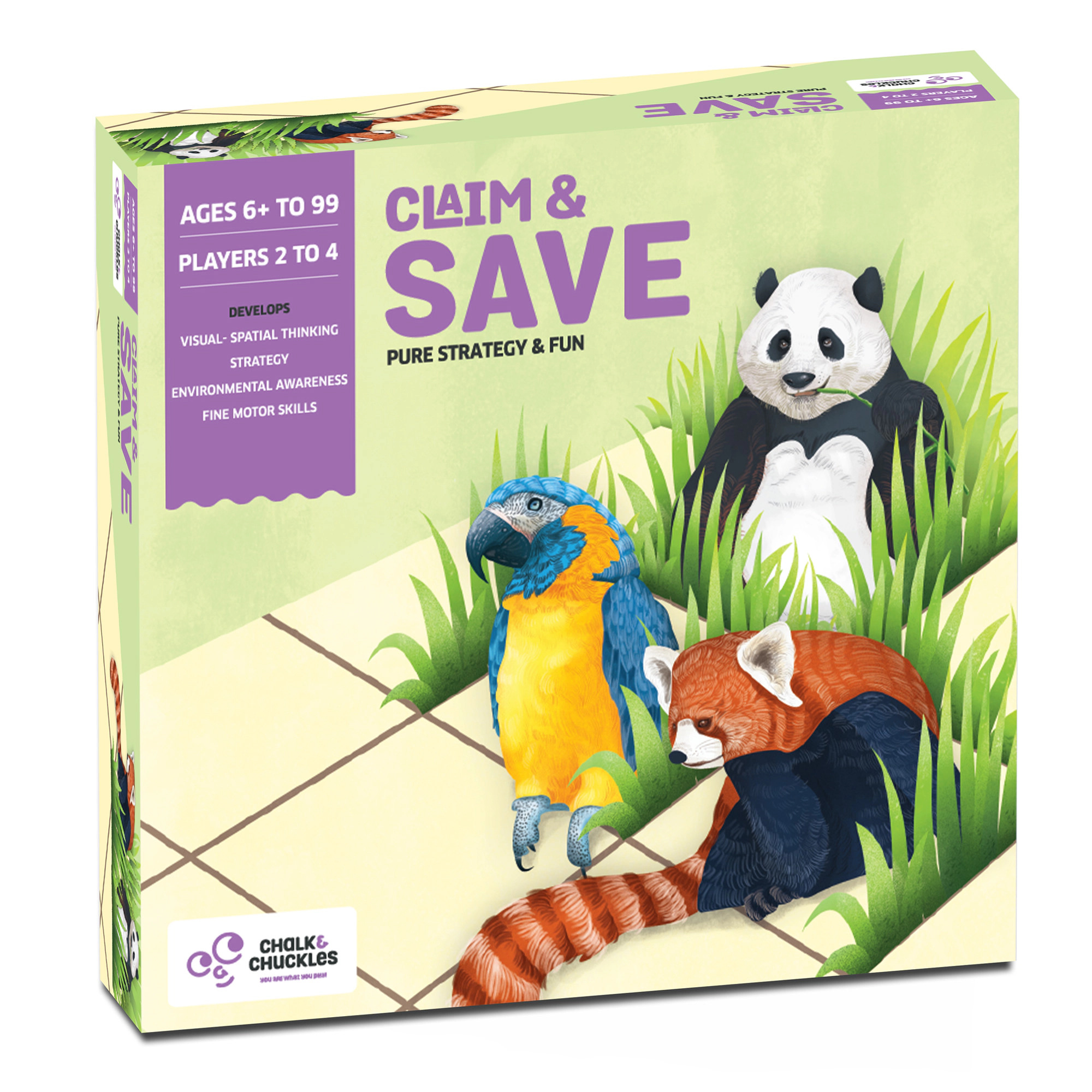 Chalk & Chuckles Claim and Save Game - 2-4 Players